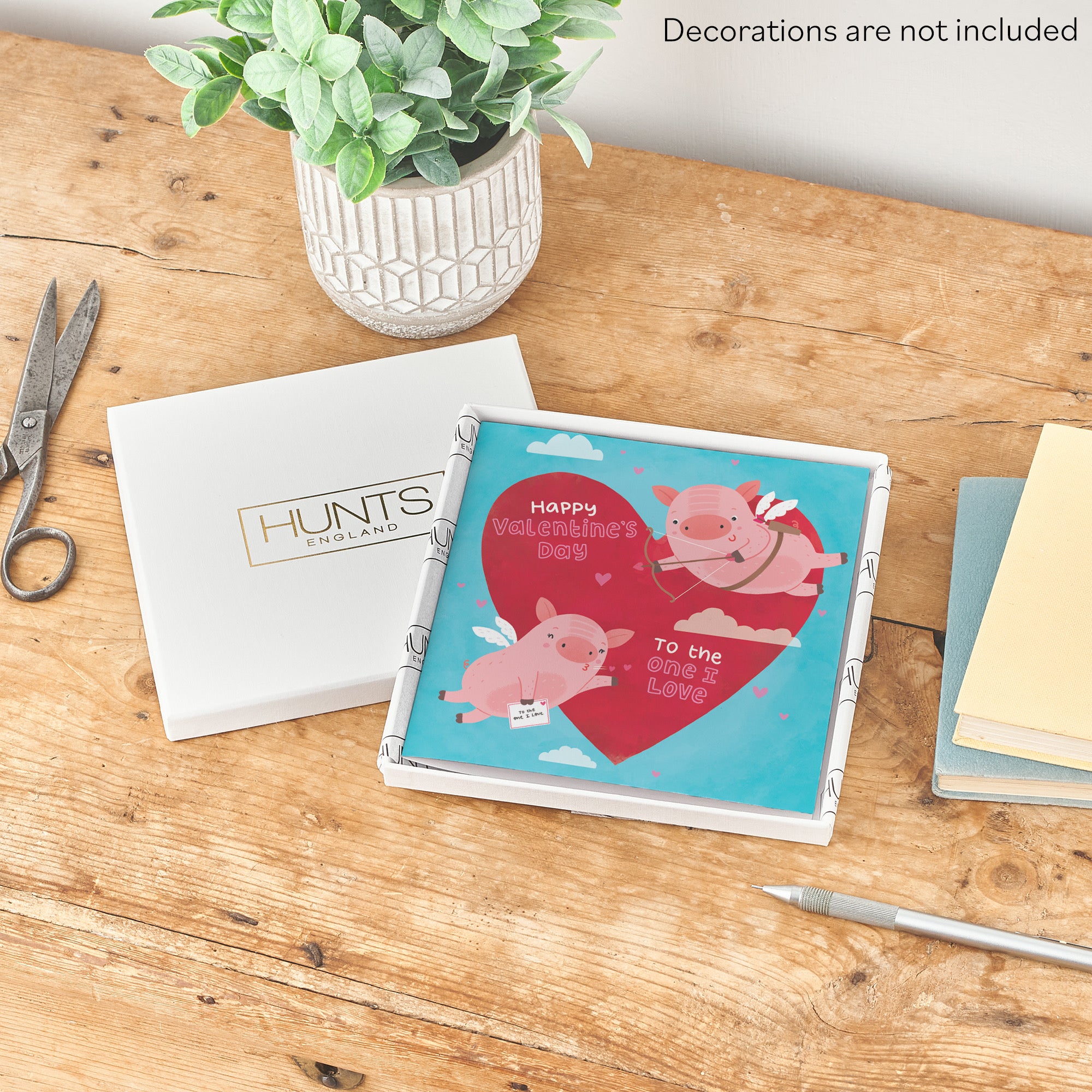 Boxed Cute Flying Pigs Valentine's Day Card Iconic - Default Title (B0D4ZKXYTC)