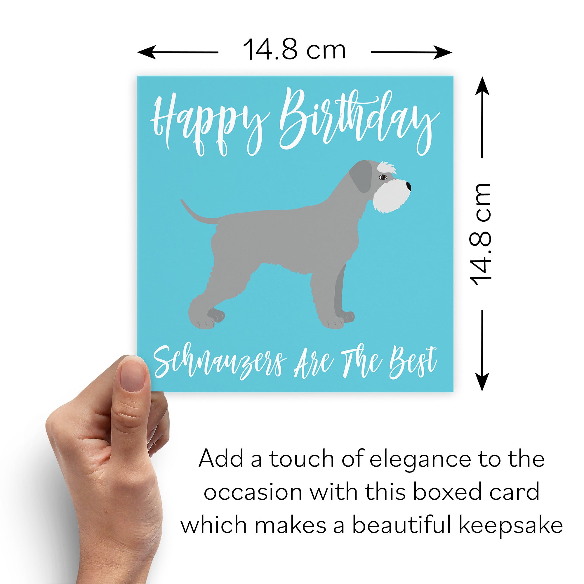 Boxed Schnauzer Dog Birthday Card Iconic - Default Title (B0D4ZL46RV)