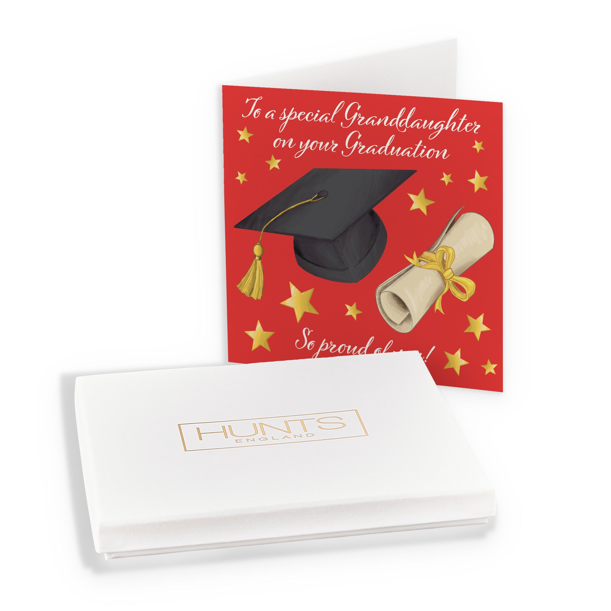 Boxed Granddaughter Graduation Congratulations Card Stars - Default Title (B0D4ZLF1WK)