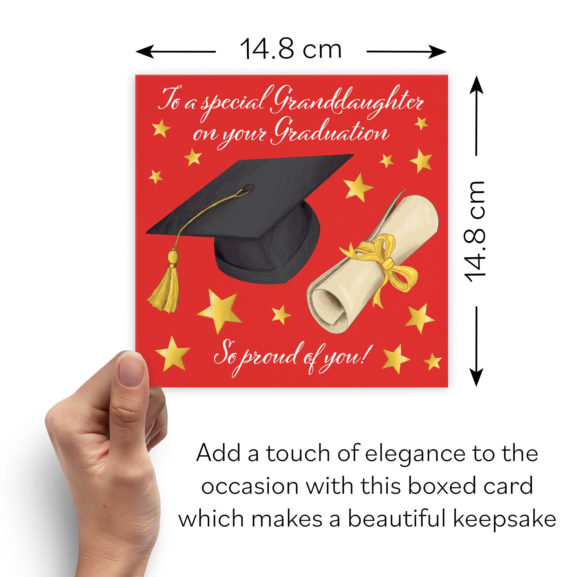 Boxed Granddaughter Graduation Congratulations Card Stars - Default Title (B0D4ZLF1WK)