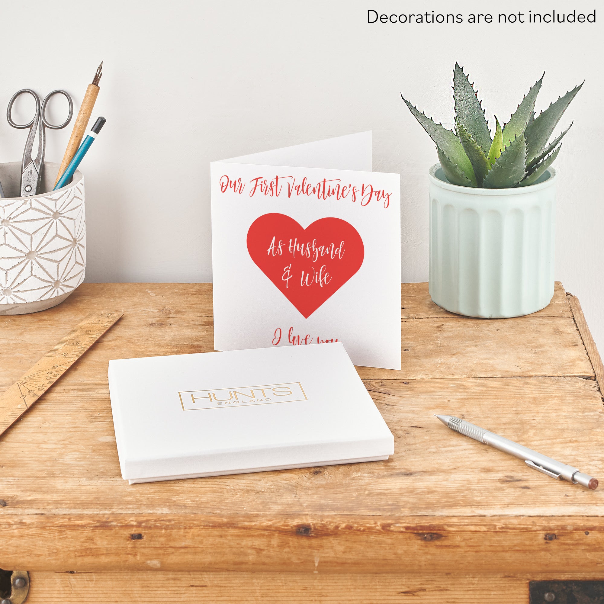 Boxed 1st Valentine's Day Card For Husband Or Wife Love Heart - Default Title (B0D4ZLGJC5)