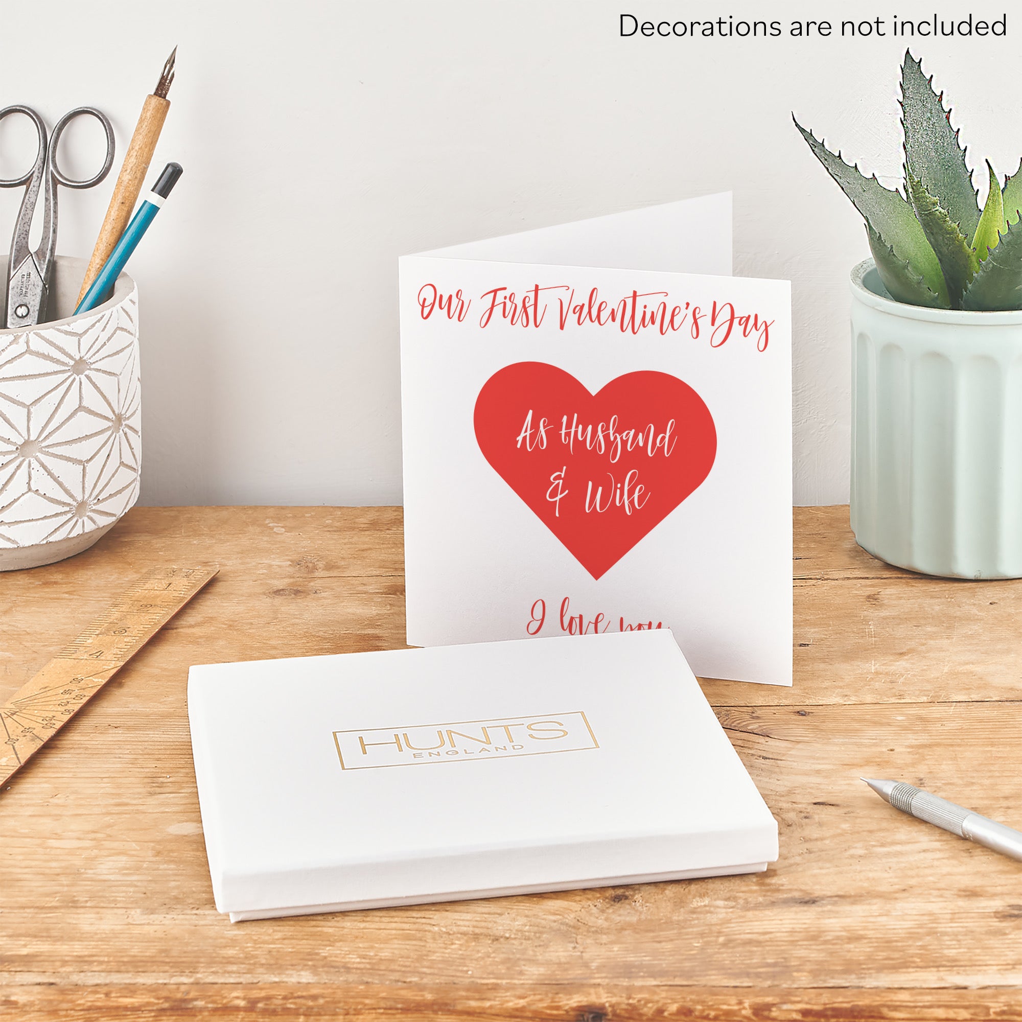 Boxed 1st Valentine's Day Card For Husband Or Wife Love Heart - Default Title (B0D4ZLGJC5)