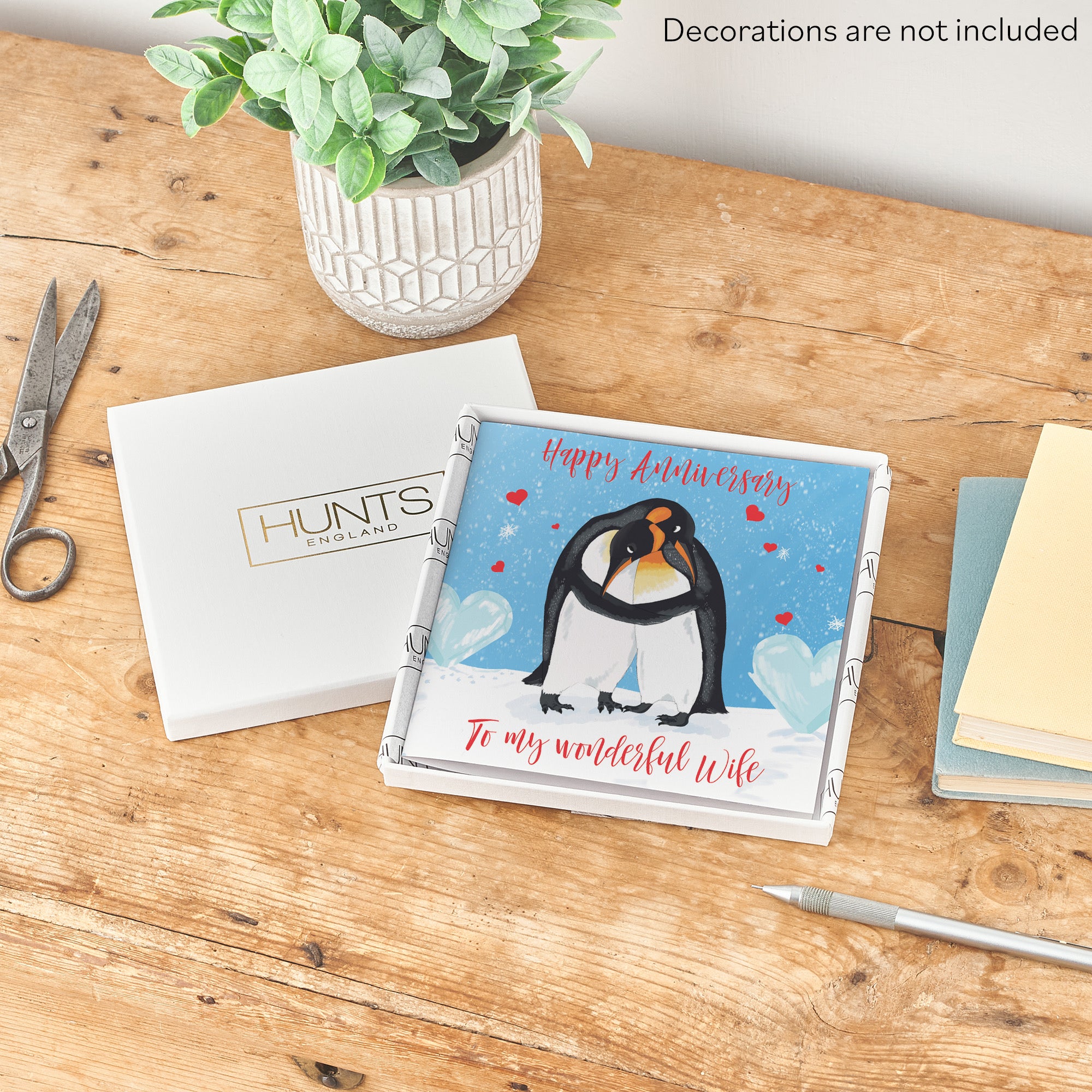 Boxed Wife Penguins Anniversary Card Cute Animals - Default Title (B0D4ZLHCRY)