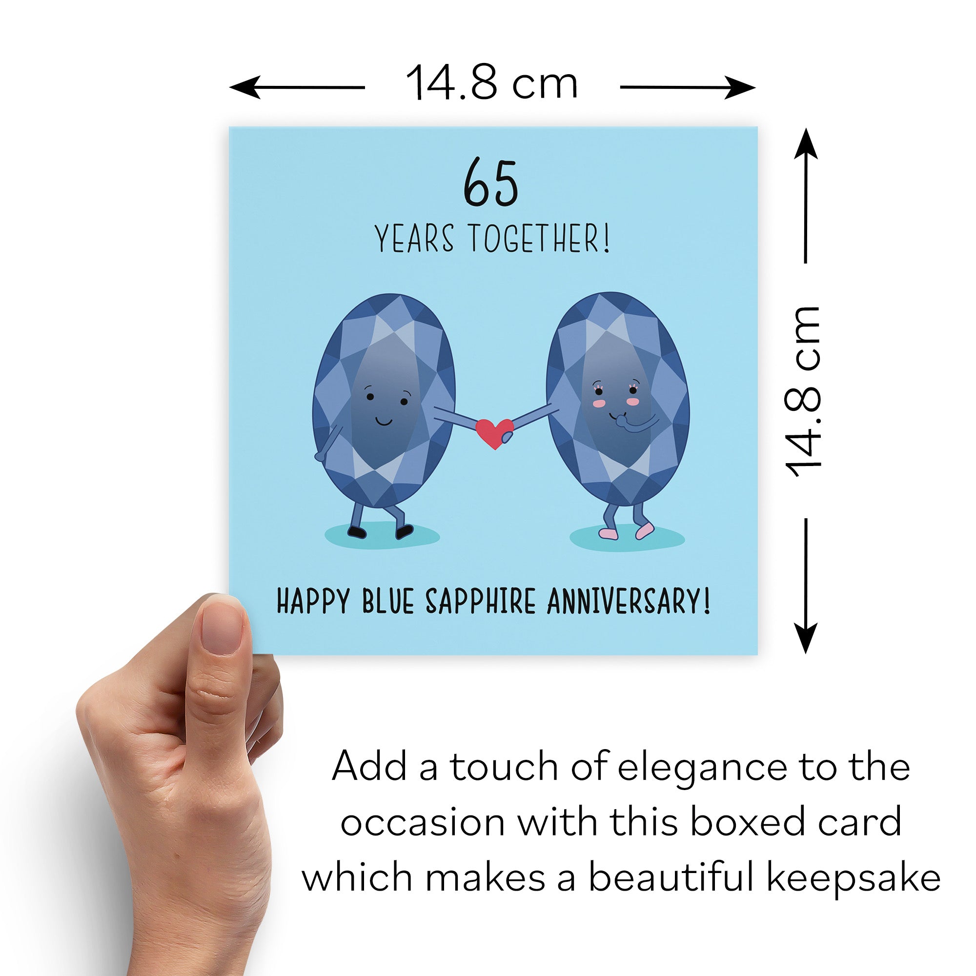 Boxed 65th Blue Sapphire Anniversary Card Iconic - Default Title (B0D4ZLHJMR)