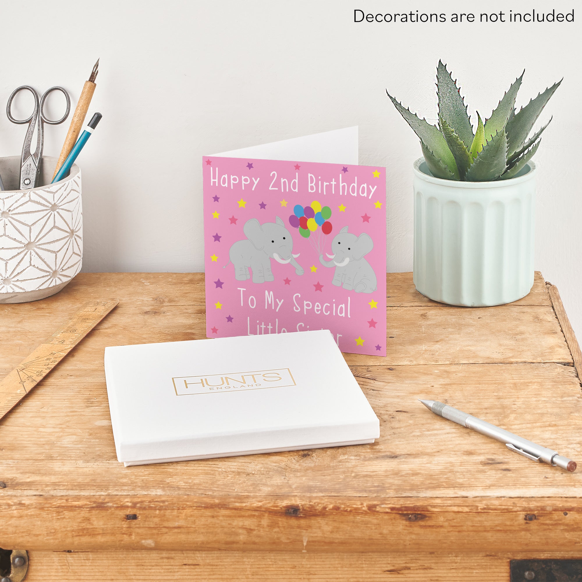 Boxed 2nd Sister Birthday Card Elephants Iconic - Default Title (B0D4ZLJB33)