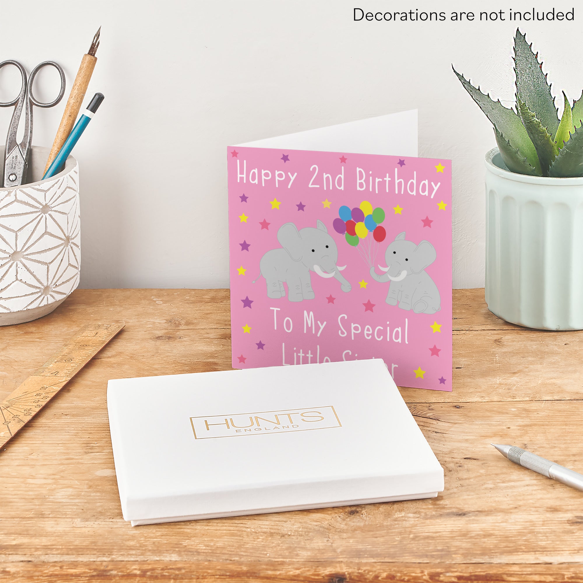 Boxed 2nd Sister Birthday Card Elephants Iconic - Default Title (B0D4ZLJB33)