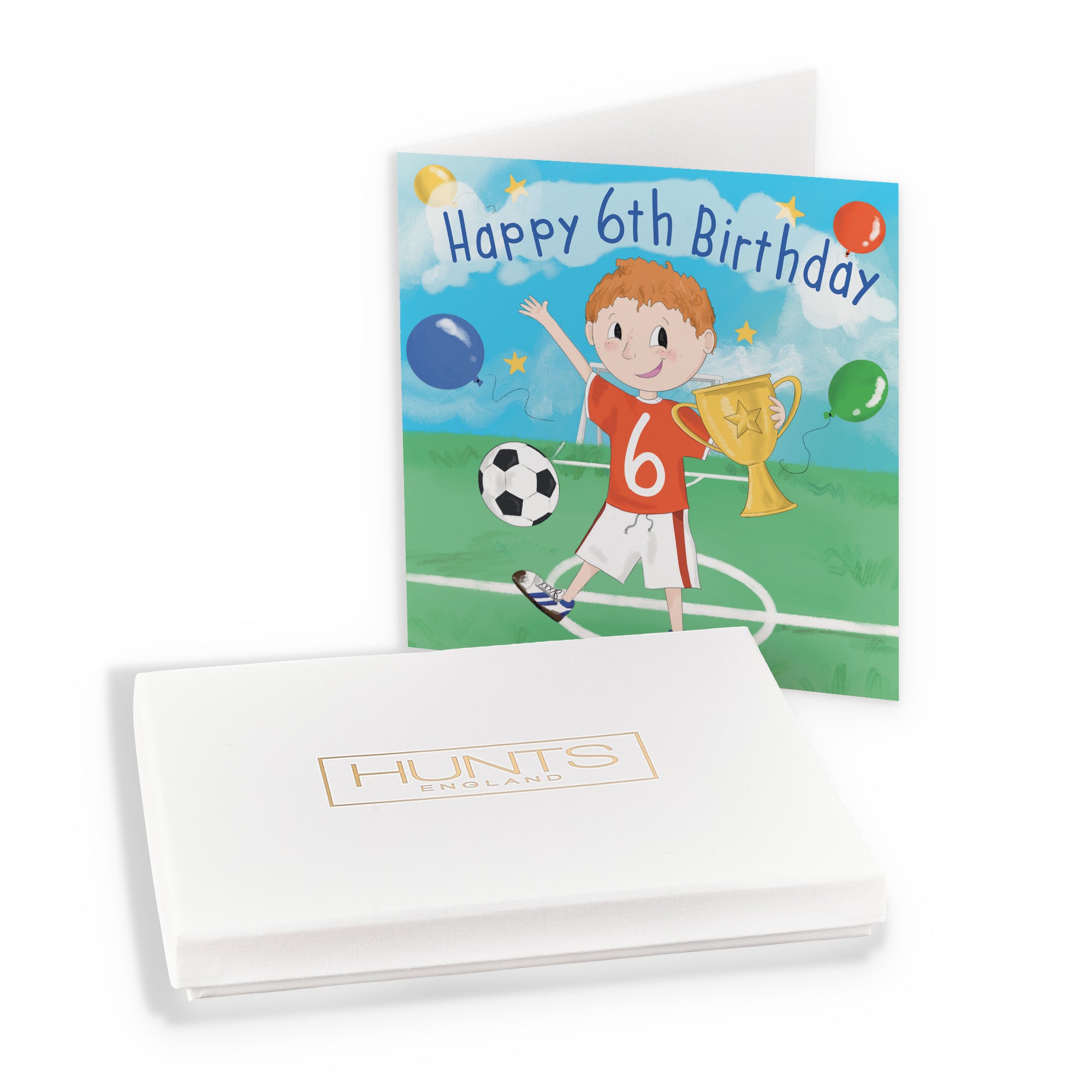 Boxed 6th Birthday Card Boys Football Kick-ups Adventurers - Default Title (B0D4ZLWGJK)