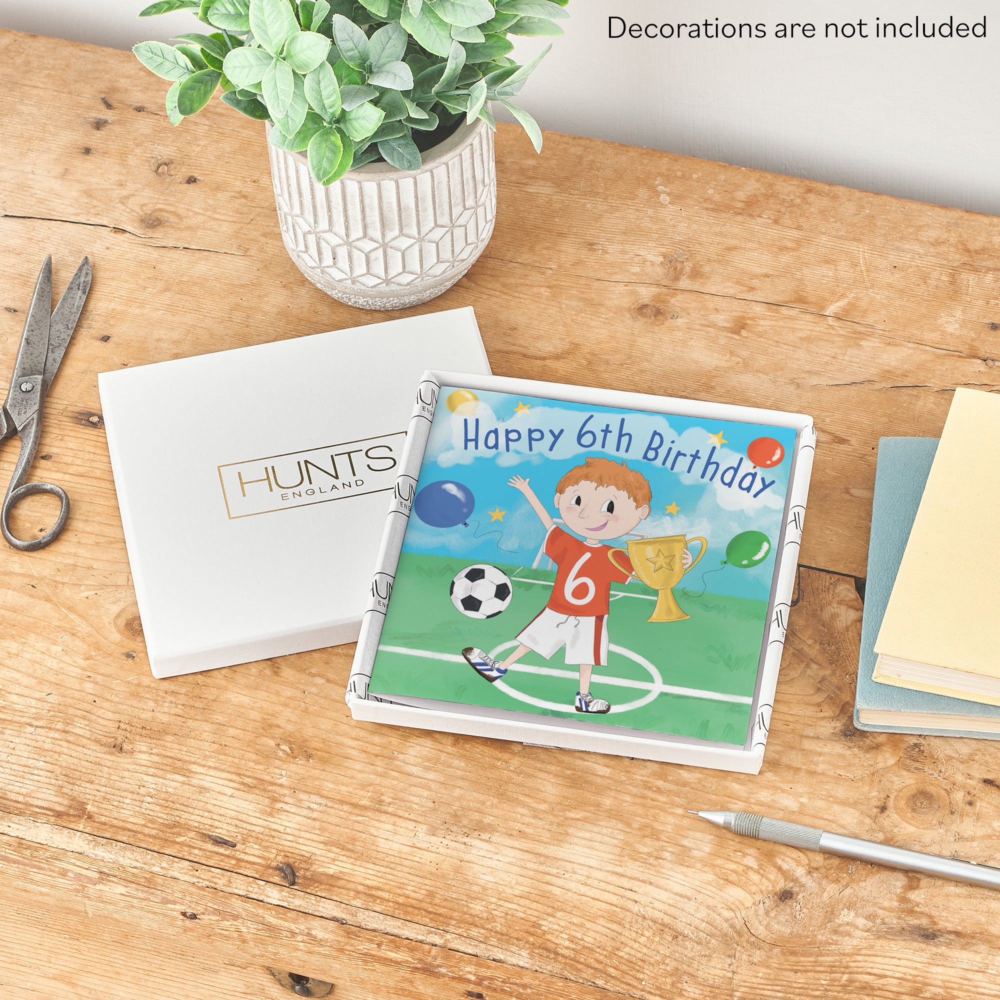 Boxed 6th Birthday Card Boys Football Kick-ups Adventurers - Default Title (B0D4ZLWGJK)