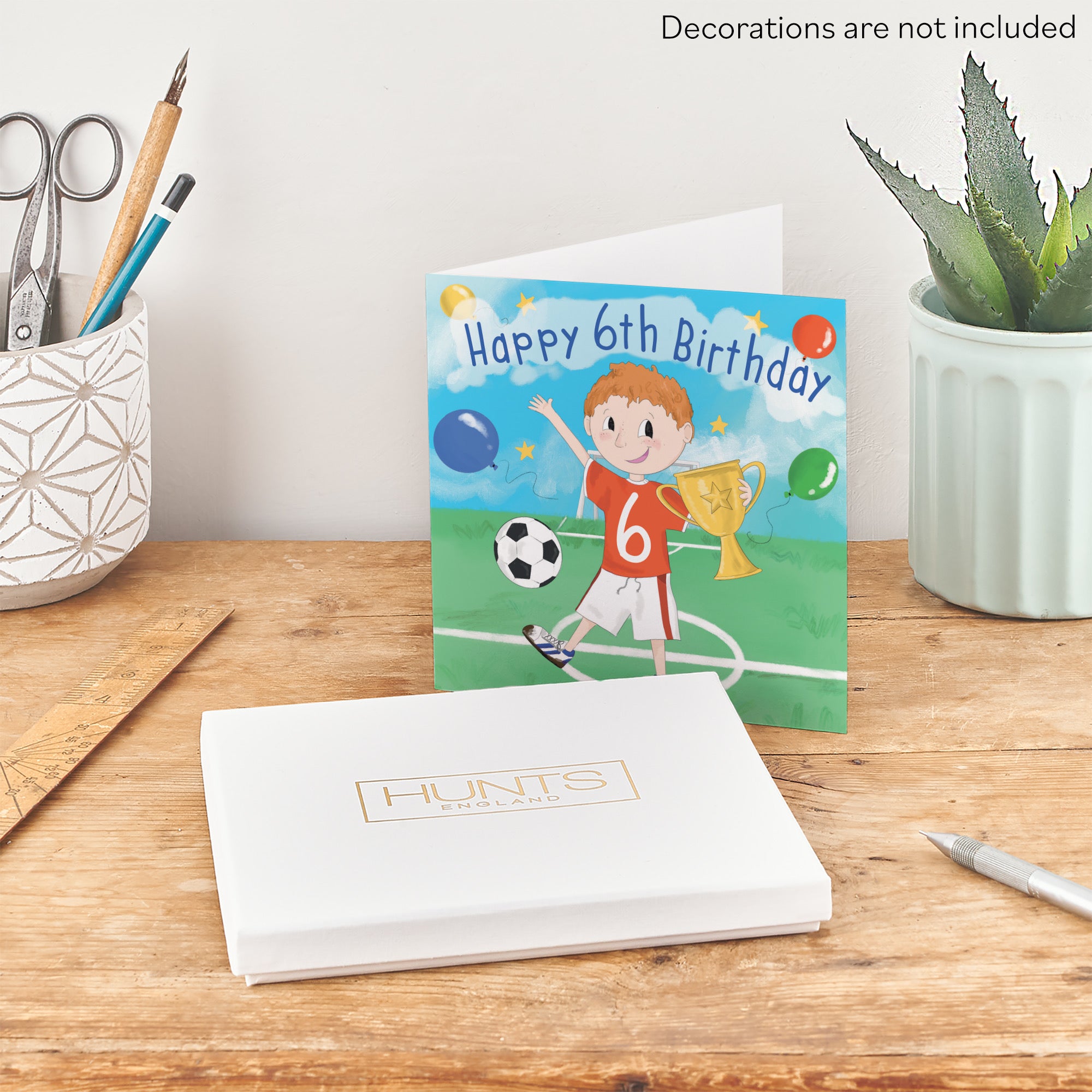 Boxed 6th Birthday Card Boys Football Kick-ups Adventurers - Default Title (B0D4ZLWGJK)