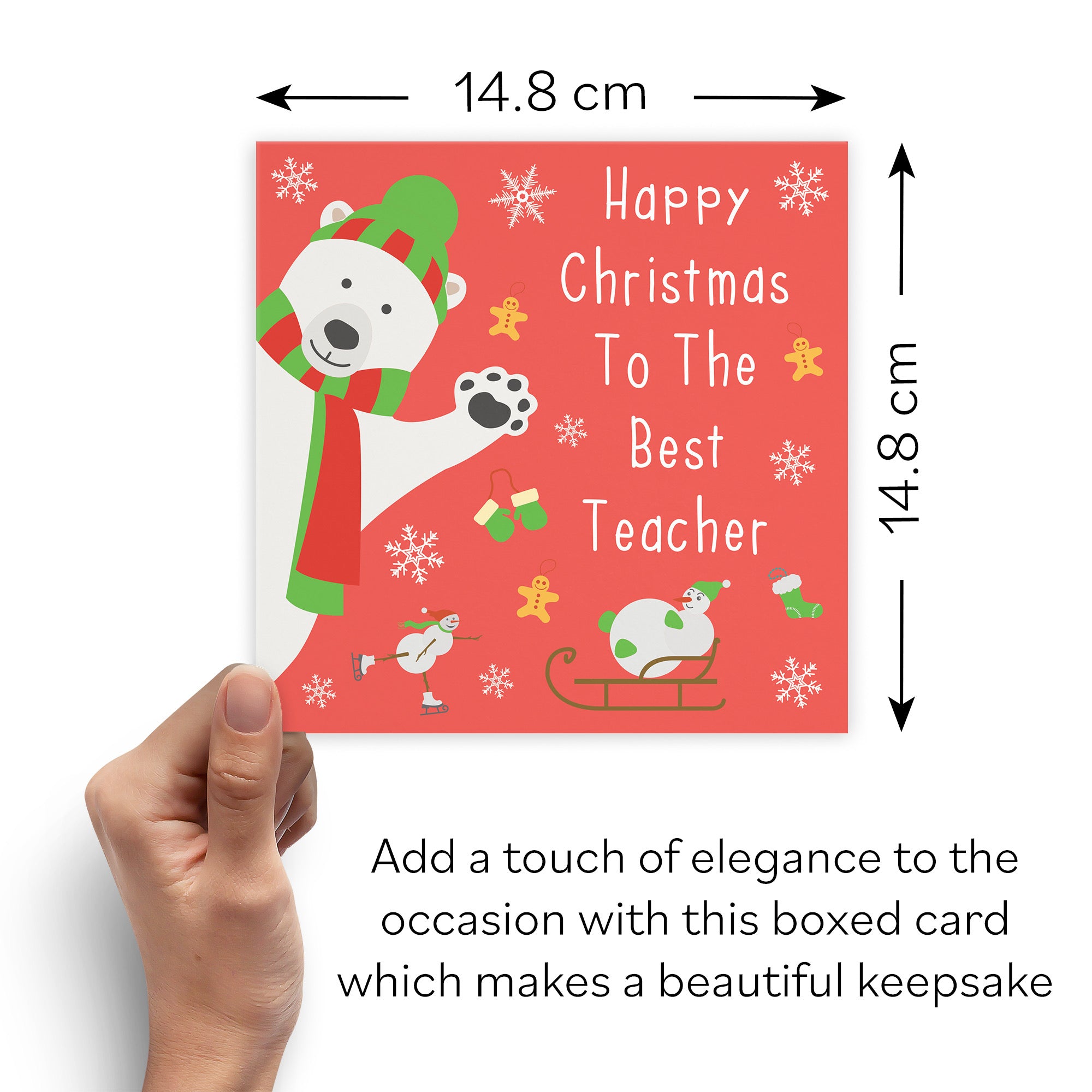 Boxed Teacher Christmas Card Iconic - Default Title (B0D4ZLY9CF)