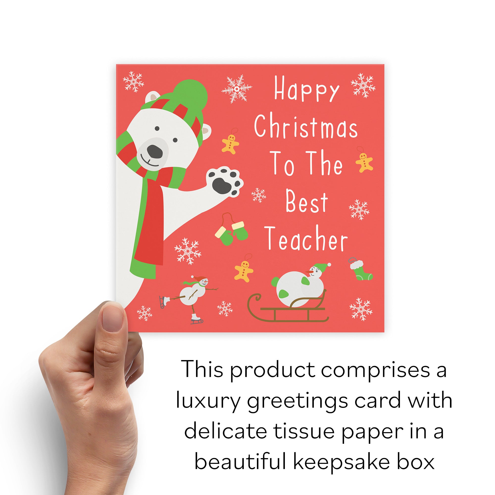 Boxed Teacher Christmas Card Iconic - Default Title (B0D4ZLY9CF)