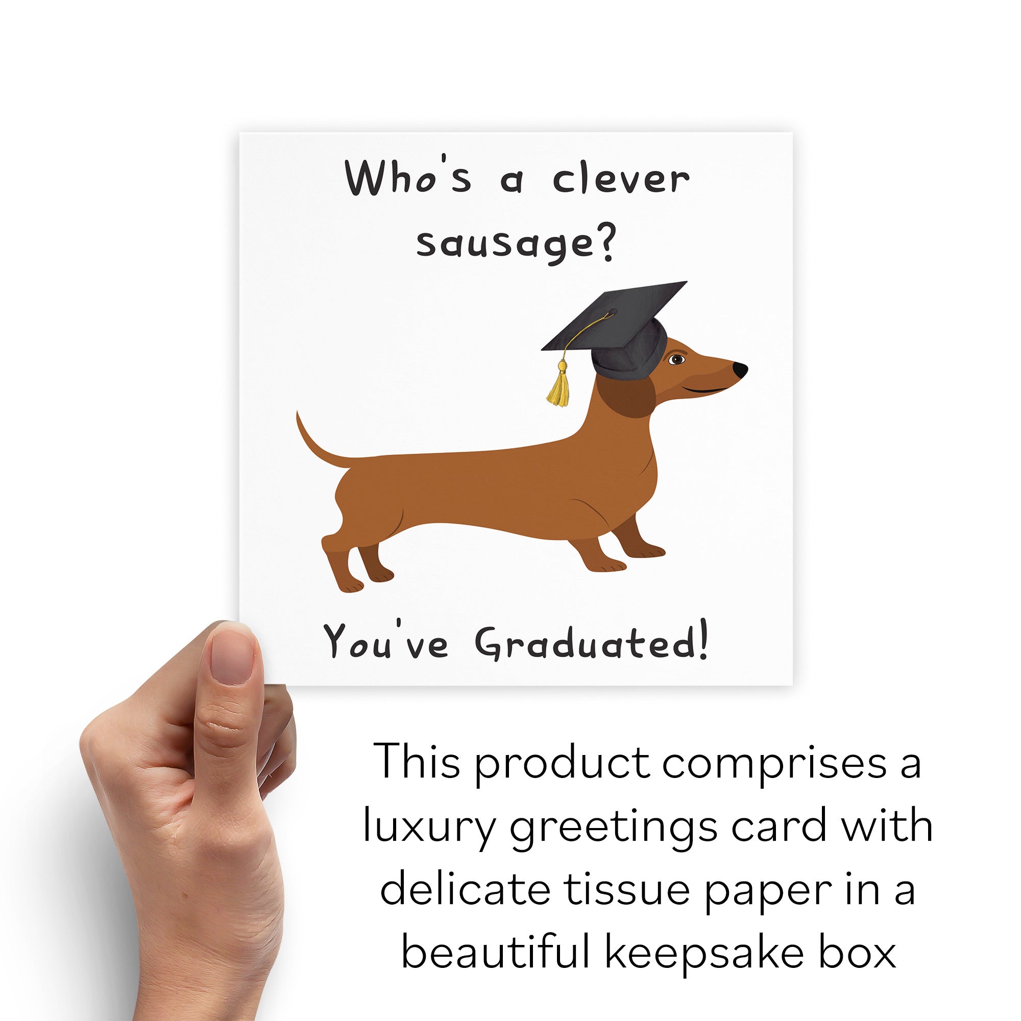 Boxed Clever Sausage Graduation Card Iconic - Default Title (B0D4ZM5R7S)