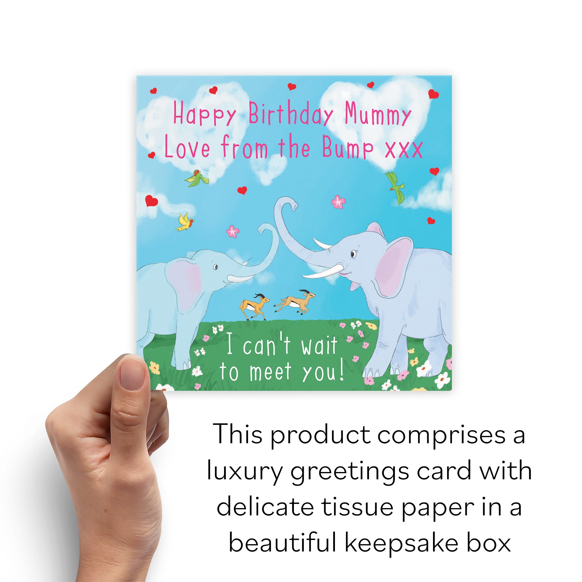 Boxed Mummy From Bump Elephants Birthday Card Cute Animals - Default Title (B0D4ZMC1QR)