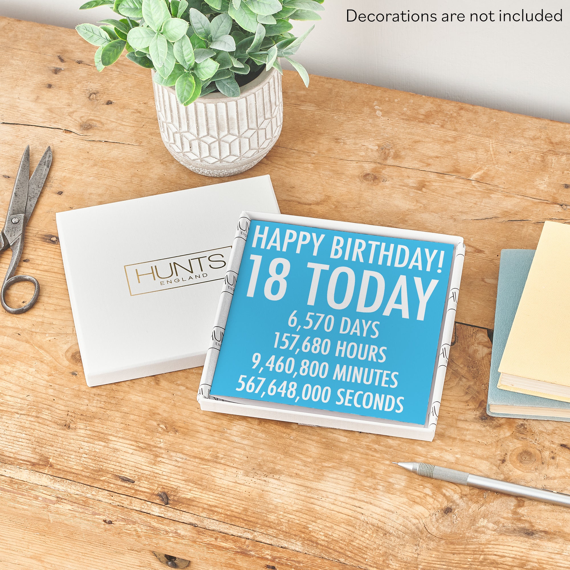 Boxed 18th Birthday Card Blue Numbers - Default Title (B0D4ZMFTKP)