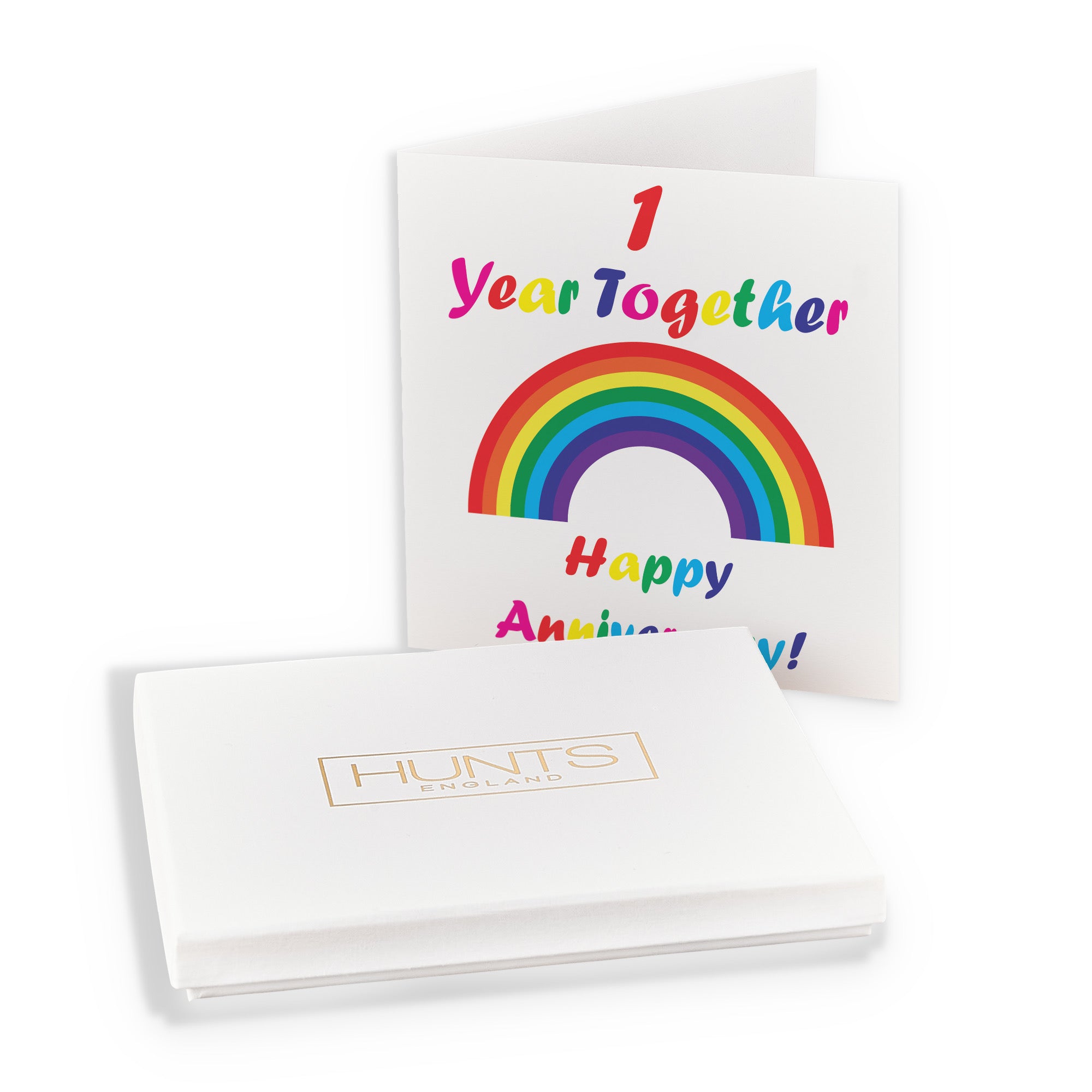 Boxed 1st Anniversary LGBT Same Sex Card Rainbow - Default Title (B0D4ZMG9Z6)