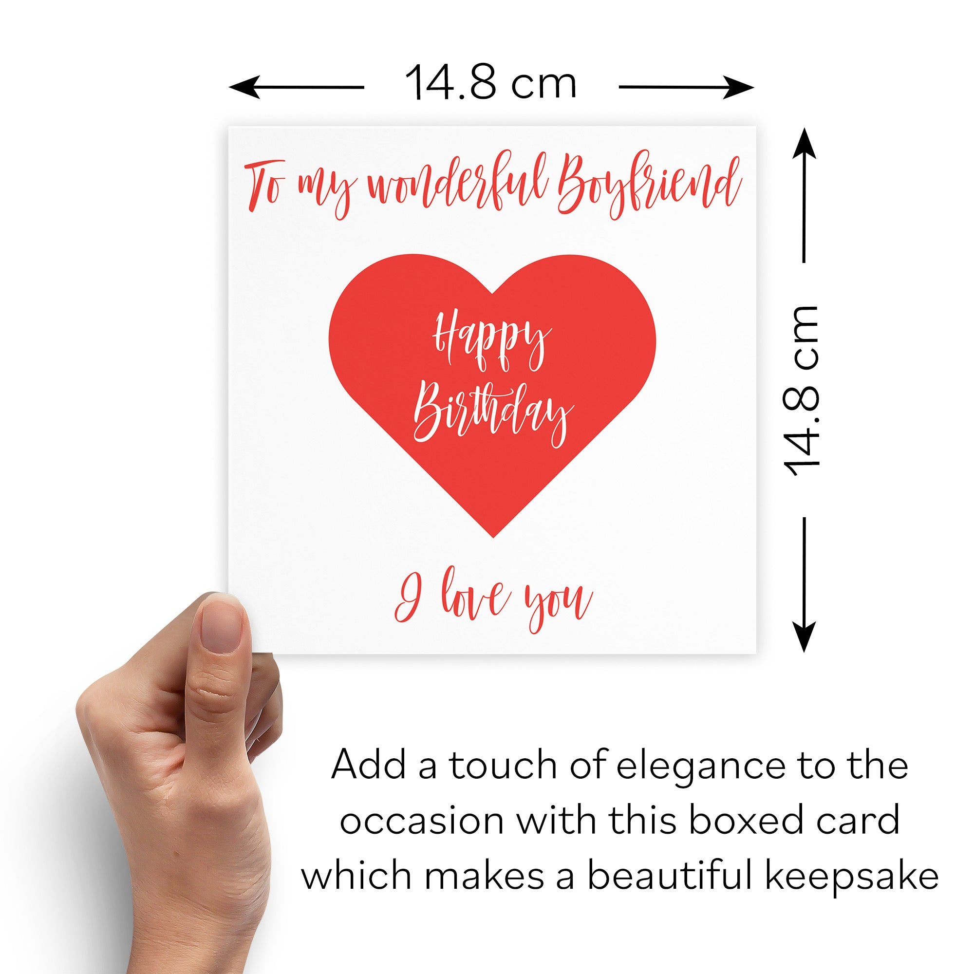 Boxed Boyfriend Romantic Birthday Card Love Heart - Default Title (B0D4ZMKCRF)