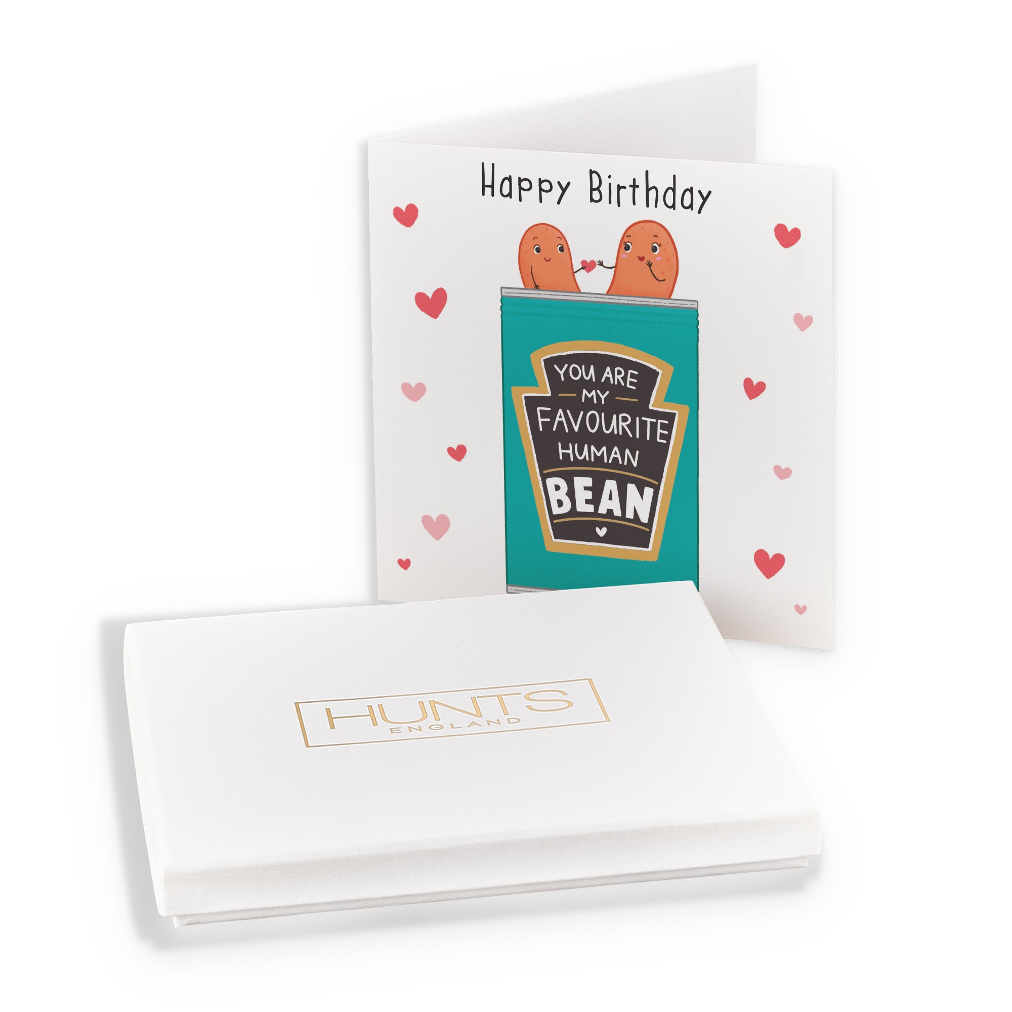 Boxed Favourite Bean Birthday Card Hearts Iconic - Default Title (B0D4ZMLZVH)