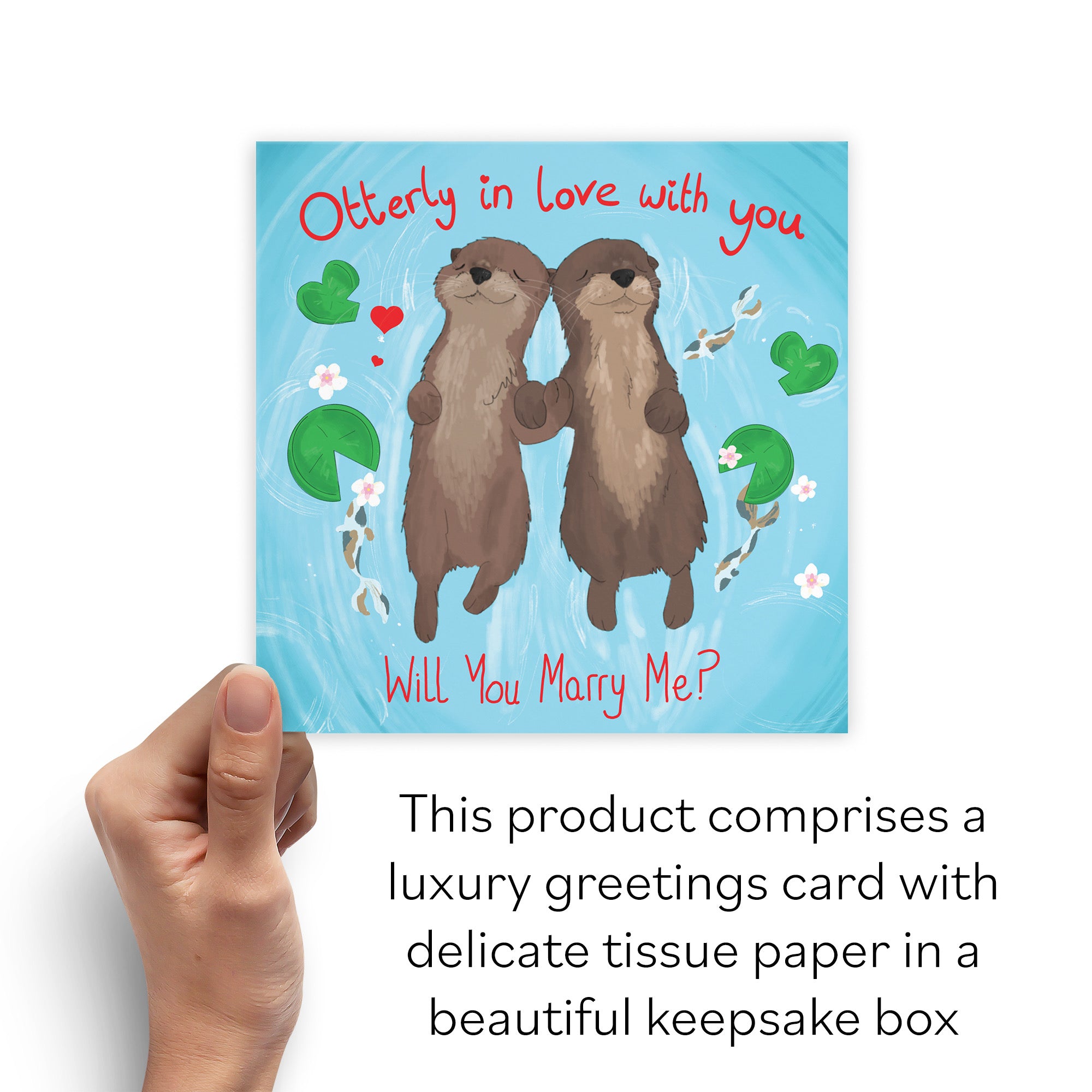 Boxed Will You Marry Me Proposal Card Cute Animals - Default Title (B0D4ZMSL32)