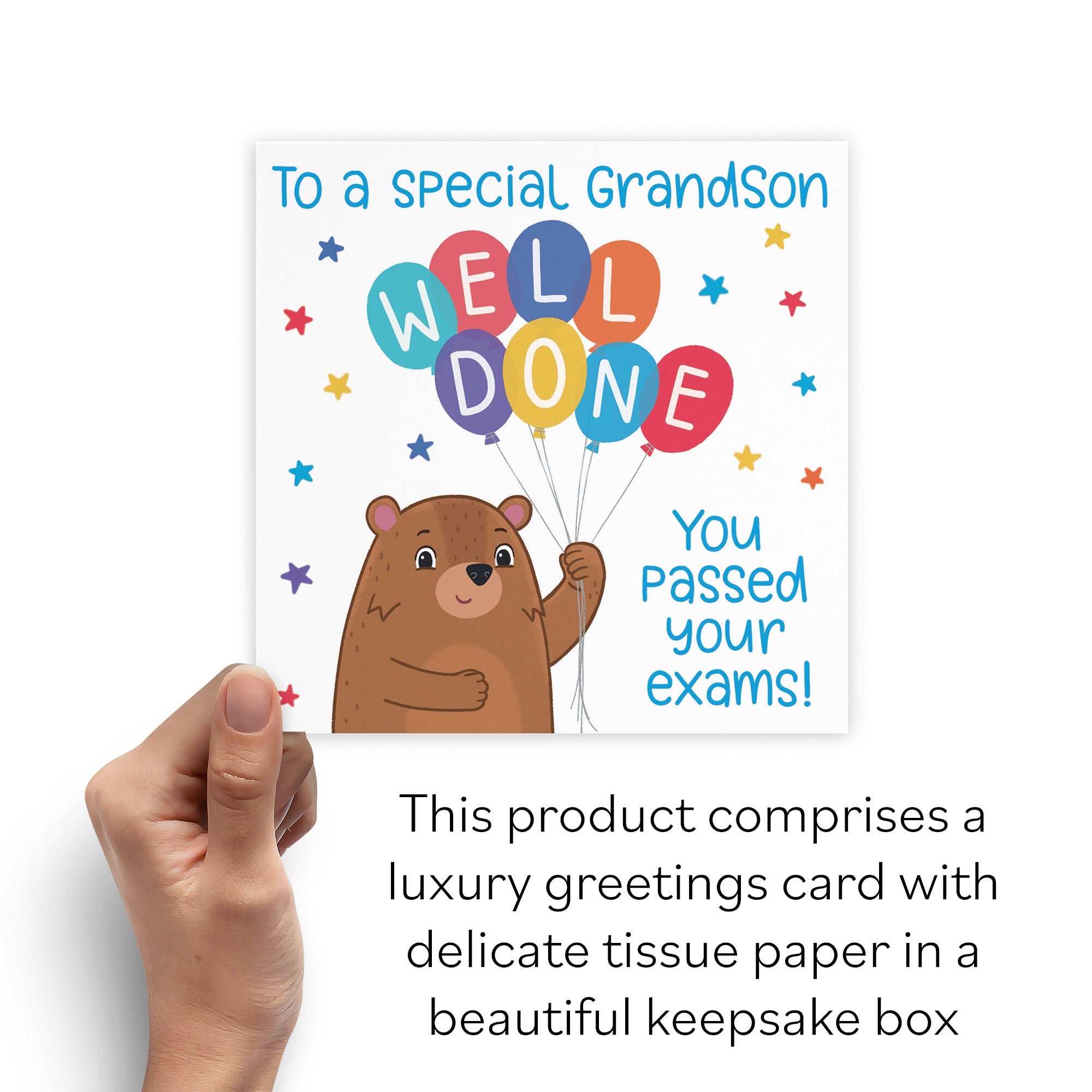 Boxed Grandson Exams Passed Bears Card - Default Title (B0D4ZMT8SZ)