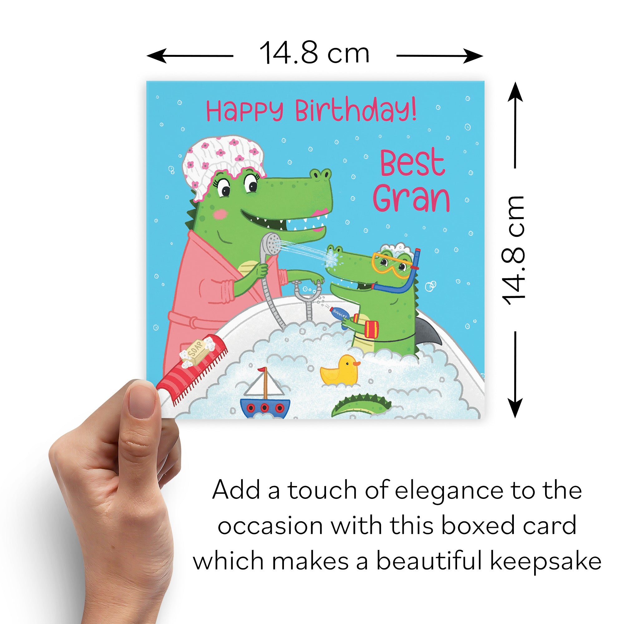 Boxed Gran Crocodile Birthday Card Imagination - Default Title (B0D4ZN738V)