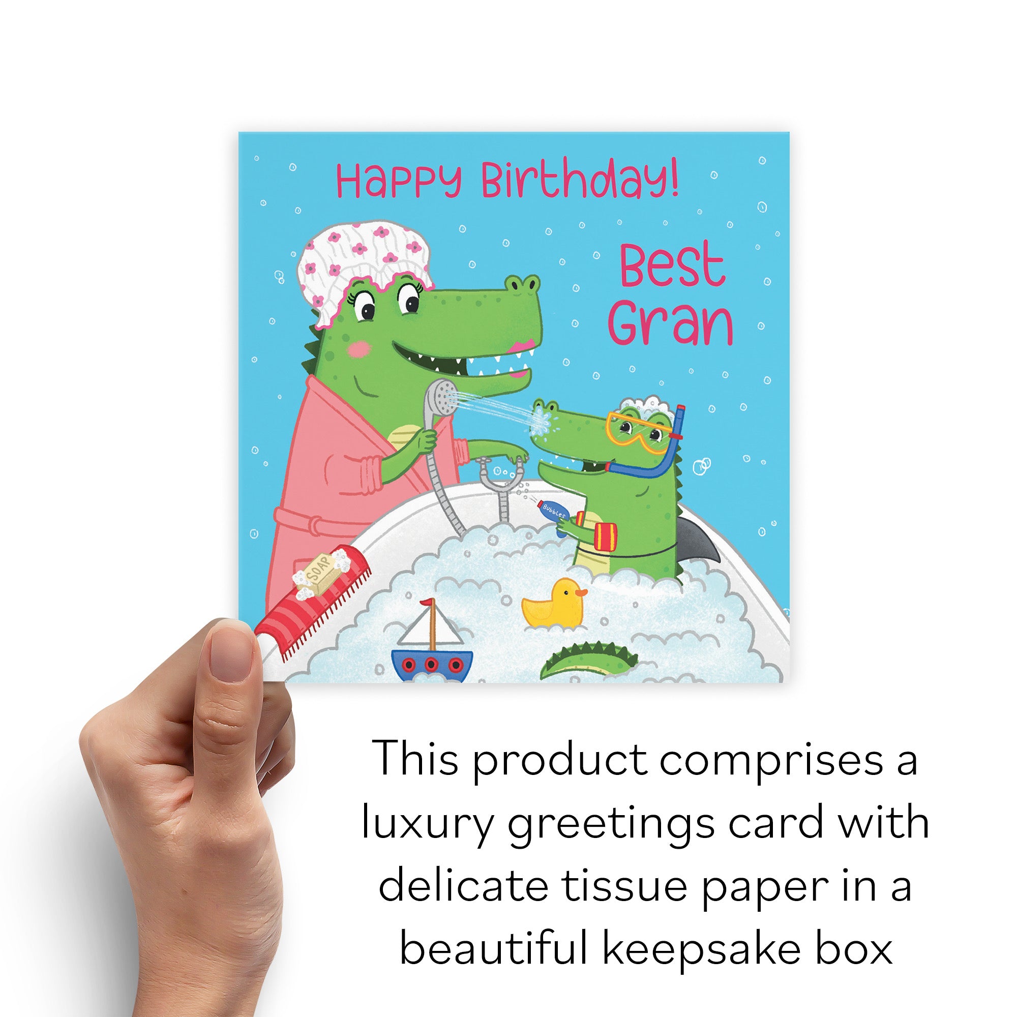 Boxed Gran Crocodile Birthday Card Imagination - Default Title (B0D4ZN738V)