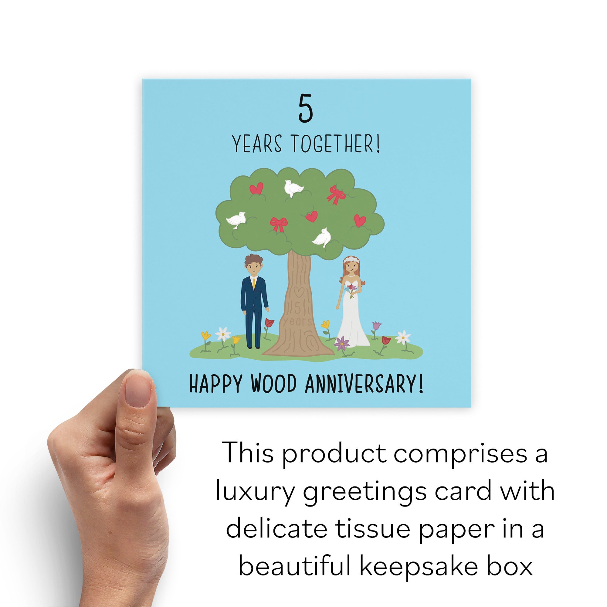 Boxed 5th Anniversary Card Iconic - Default Title (B0D4ZN94NJ)