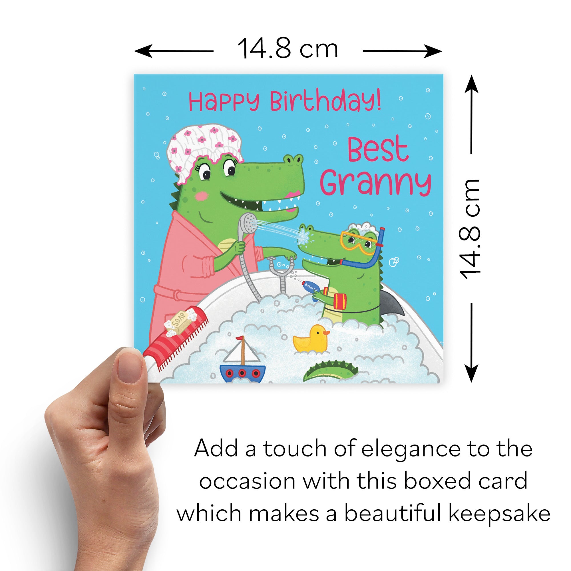 Boxed Granny Crocodile Birthday Card Imagination - Default Title (B0D4ZN94ZP)