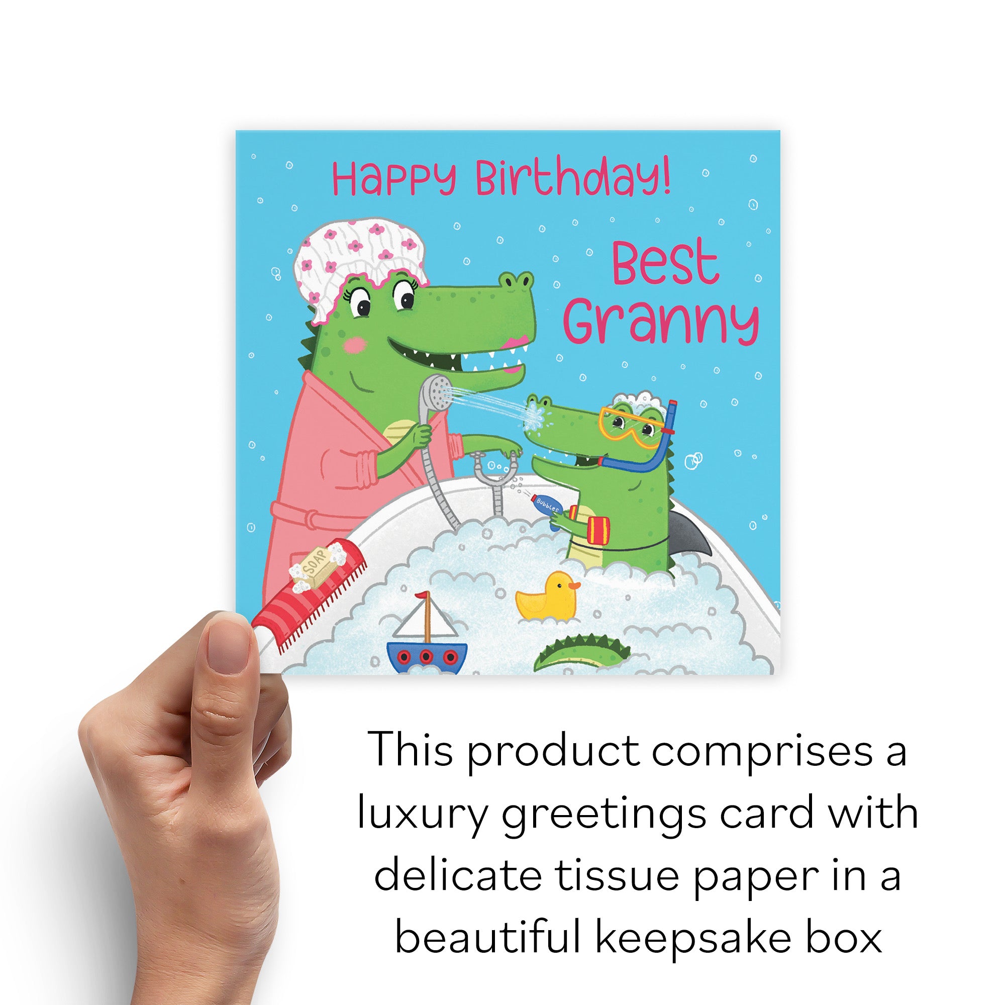 Boxed Granny Crocodile Birthday Card Imagination - Default Title (B0D4ZN94ZP)