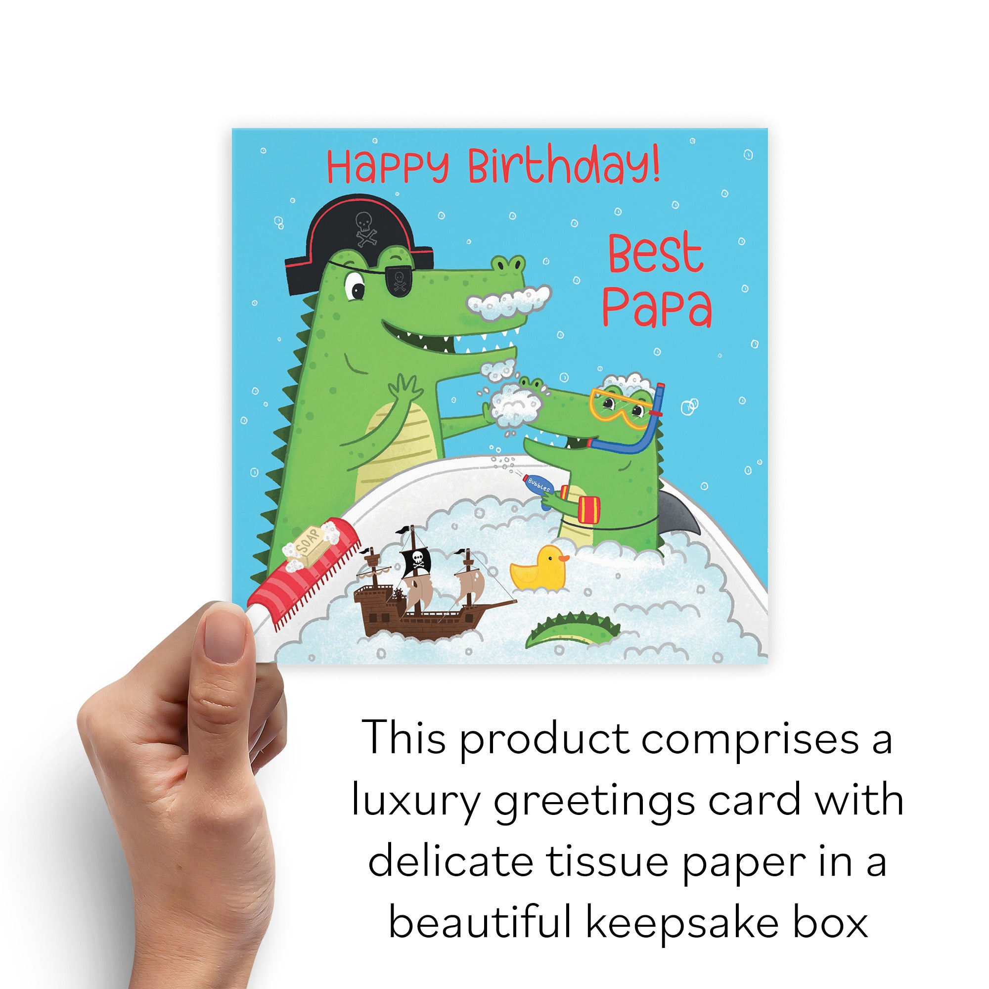 Boxed Papa Crocodile Birthday Card Imagination - Default Title (B0D4ZNKNV6)