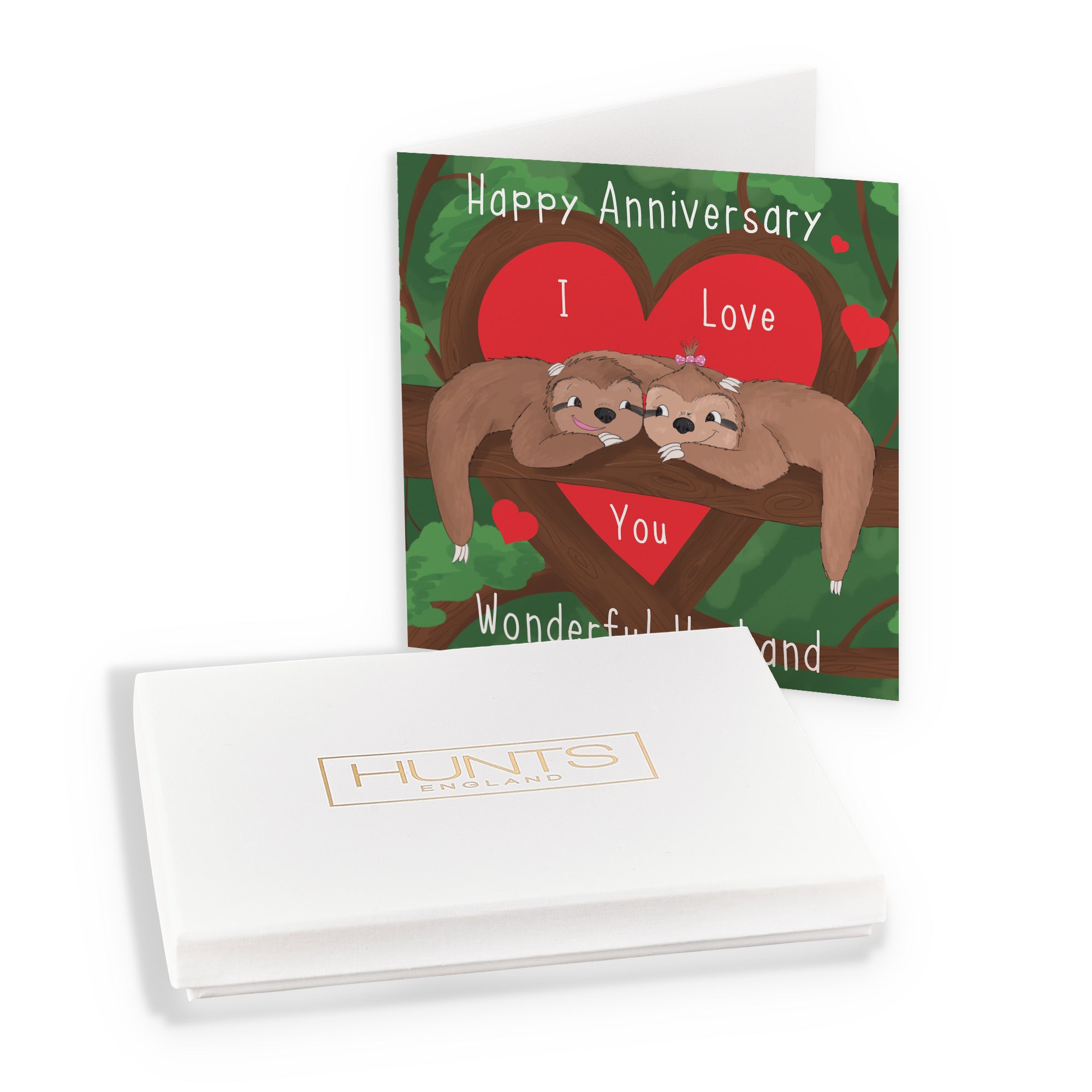 Boxed Husband Sloths Anniversary Card Cute Animals - Default Title (B0D4ZNLCF8)