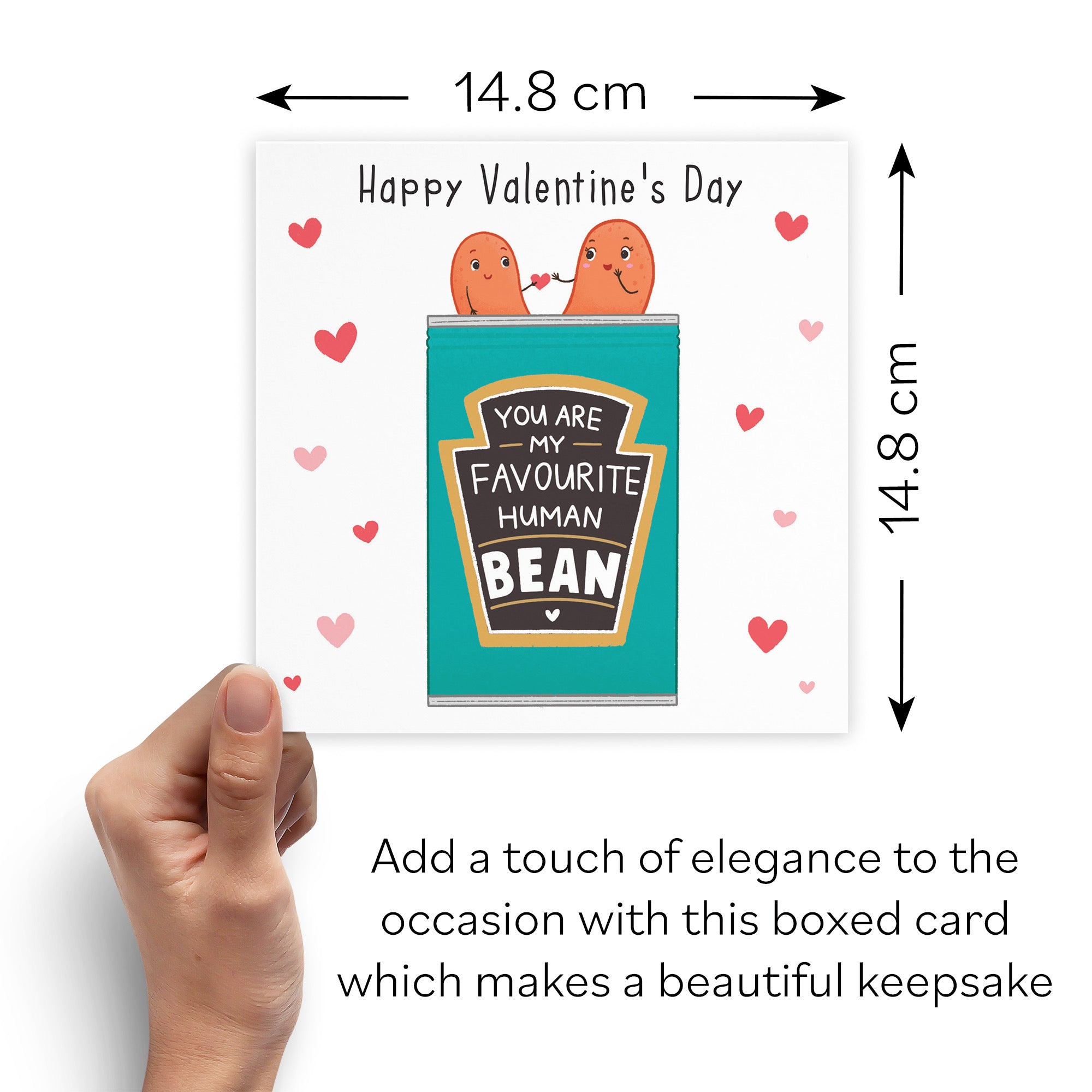 Boxed Bean Valentine's Day Card Iconic - Default Title (B0D4ZNMHKL)