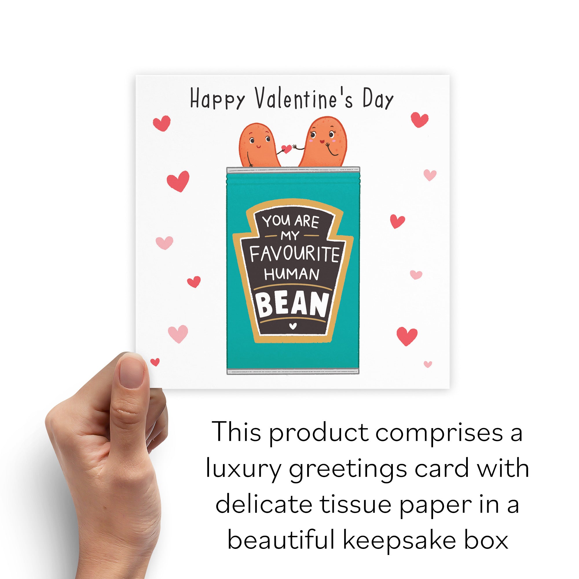 Boxed Bean Valentine's Day Card Iconic - Default Title (B0D4ZNMHKL)