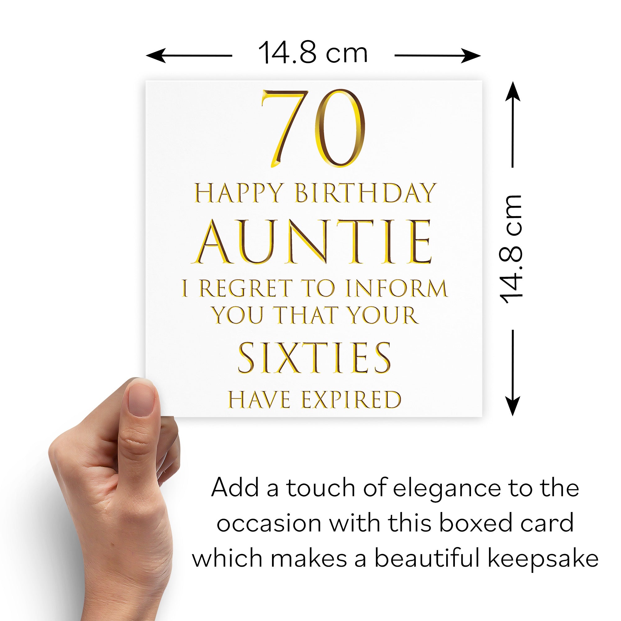 Boxed 70th Auntie Birthday Card Regret To Inform You Milano - Default Title (B0D4ZNQ7PR)