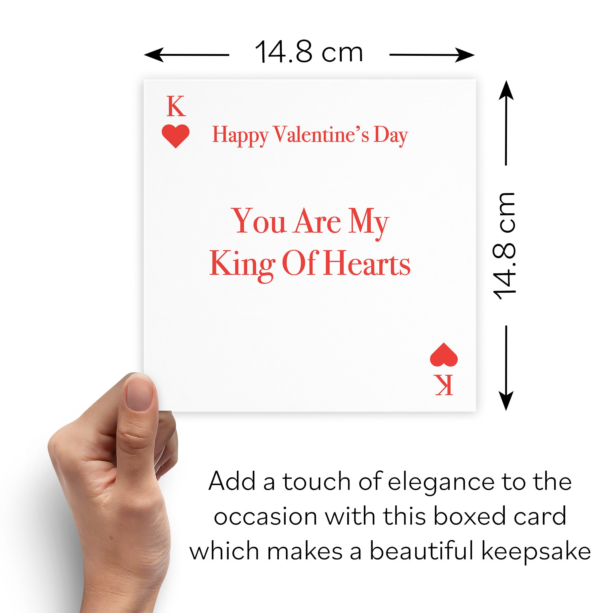 Boxed You Are My King Of Hearts Valentine's Day Card Love Heart - Default Title (B0D4ZNVRYQ)