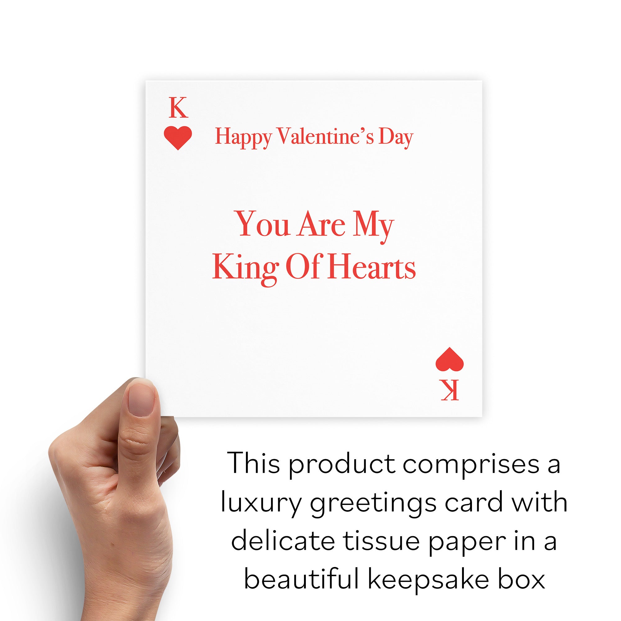 Boxed You Are My King Of Hearts Valentine's Day Card Love Heart - Default Title (B0D4ZNVRYQ)