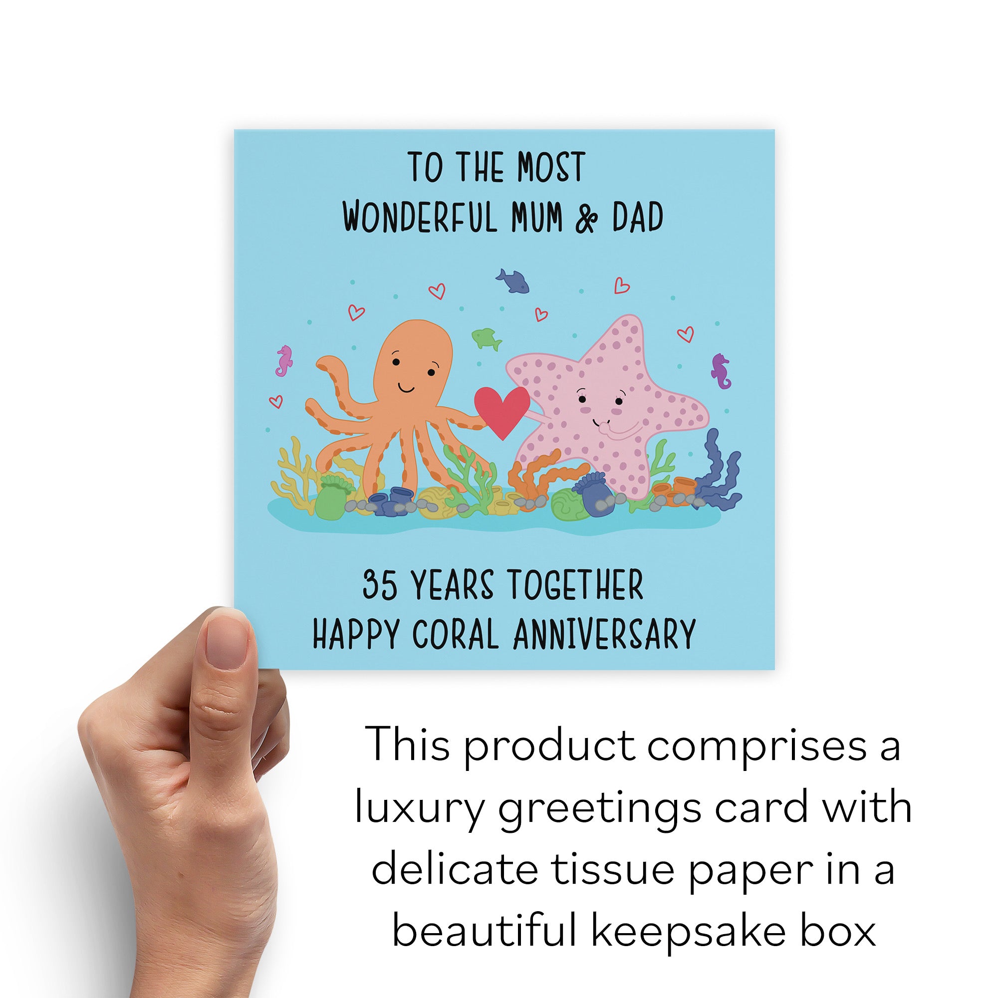 Boxed 35th Mum And Dad Anniversary Card Iconic - Default Title (B0D4ZNX5WS)