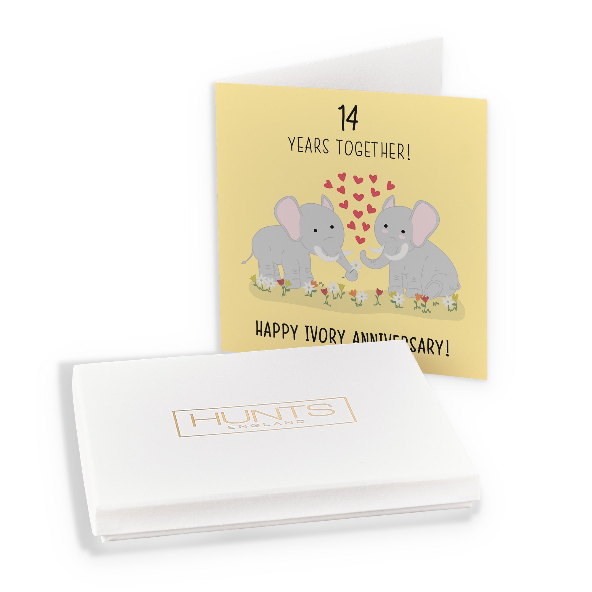 Boxed 14th Ivory Anniversary Card Iconic - Default Title (B0D4ZP1XDG)