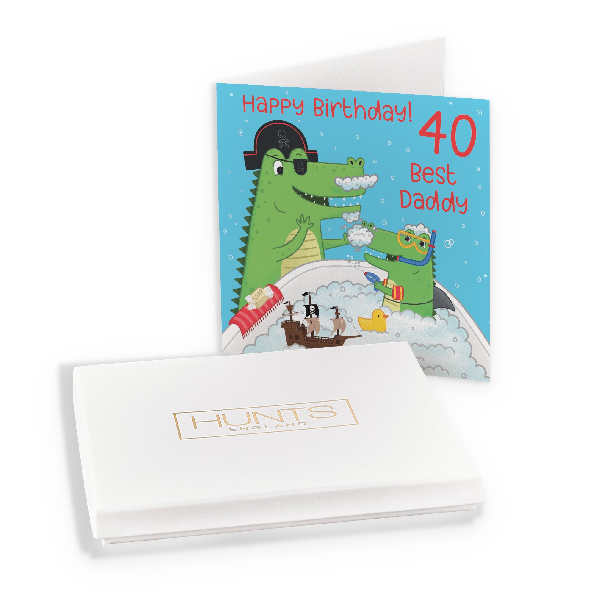 Boxed 40th Daddy Crocodile Birthday Card Imagination - Default Title (B0D4ZP9BDB)