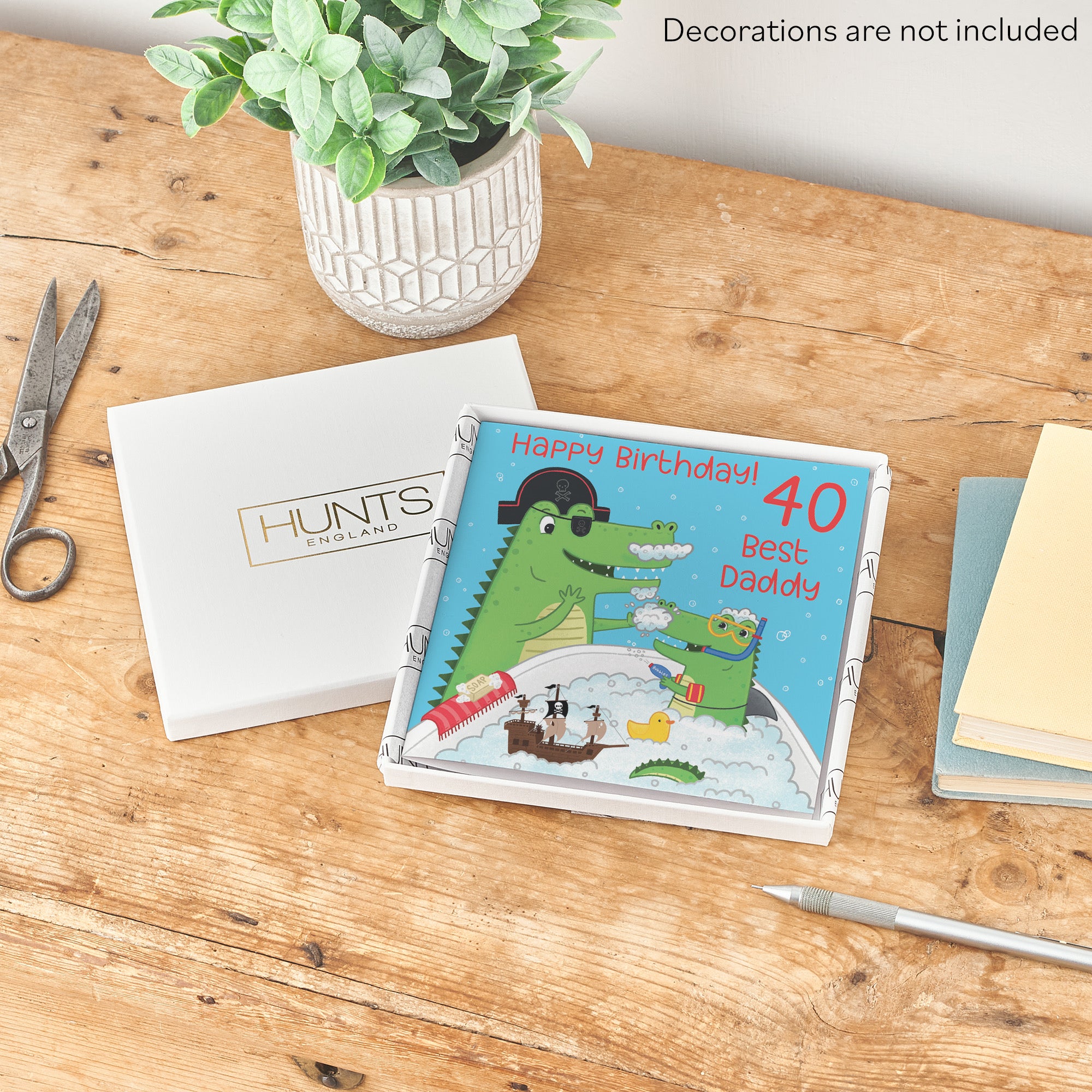 Boxed 40th Daddy Crocodile Birthday Card Imagination - Default Title (B0D4ZP9BDB)