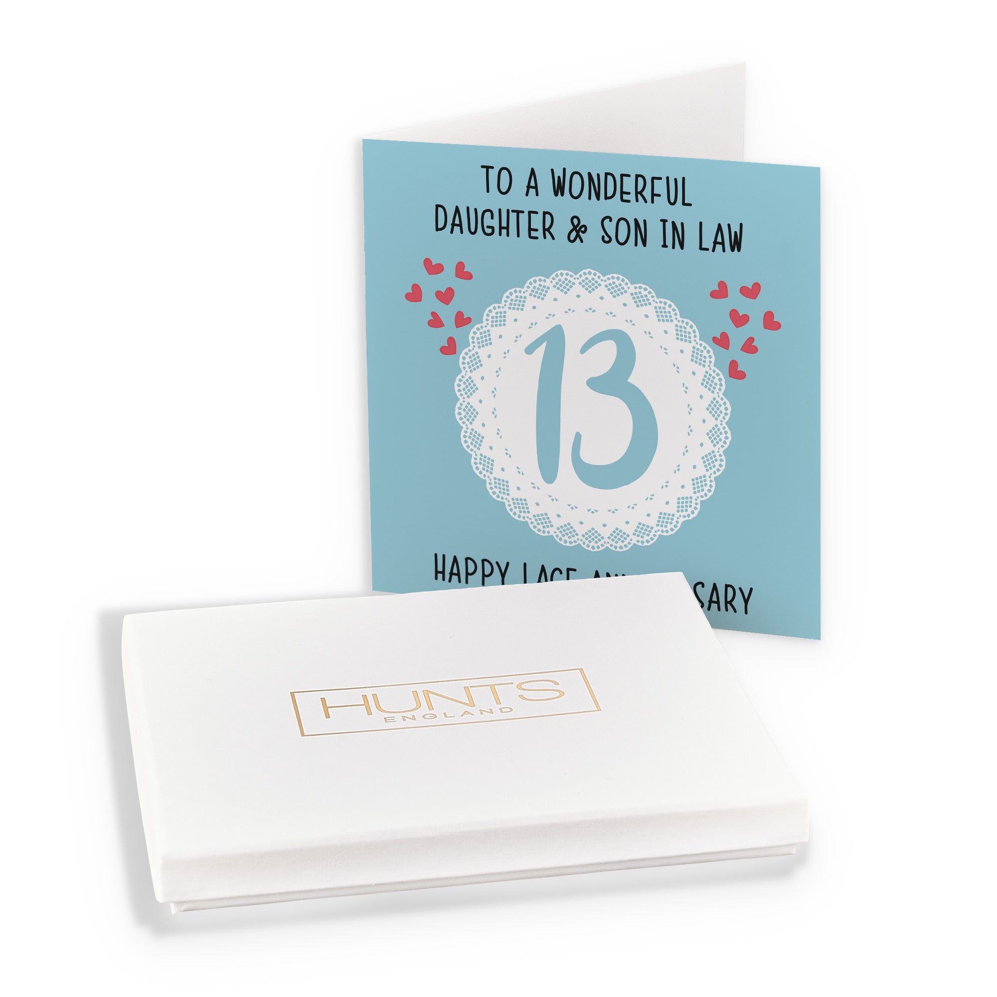 Boxed 13th Daughter And Son In Law Anniversary Card Iconic - Default Title (B0D4ZPHW34)