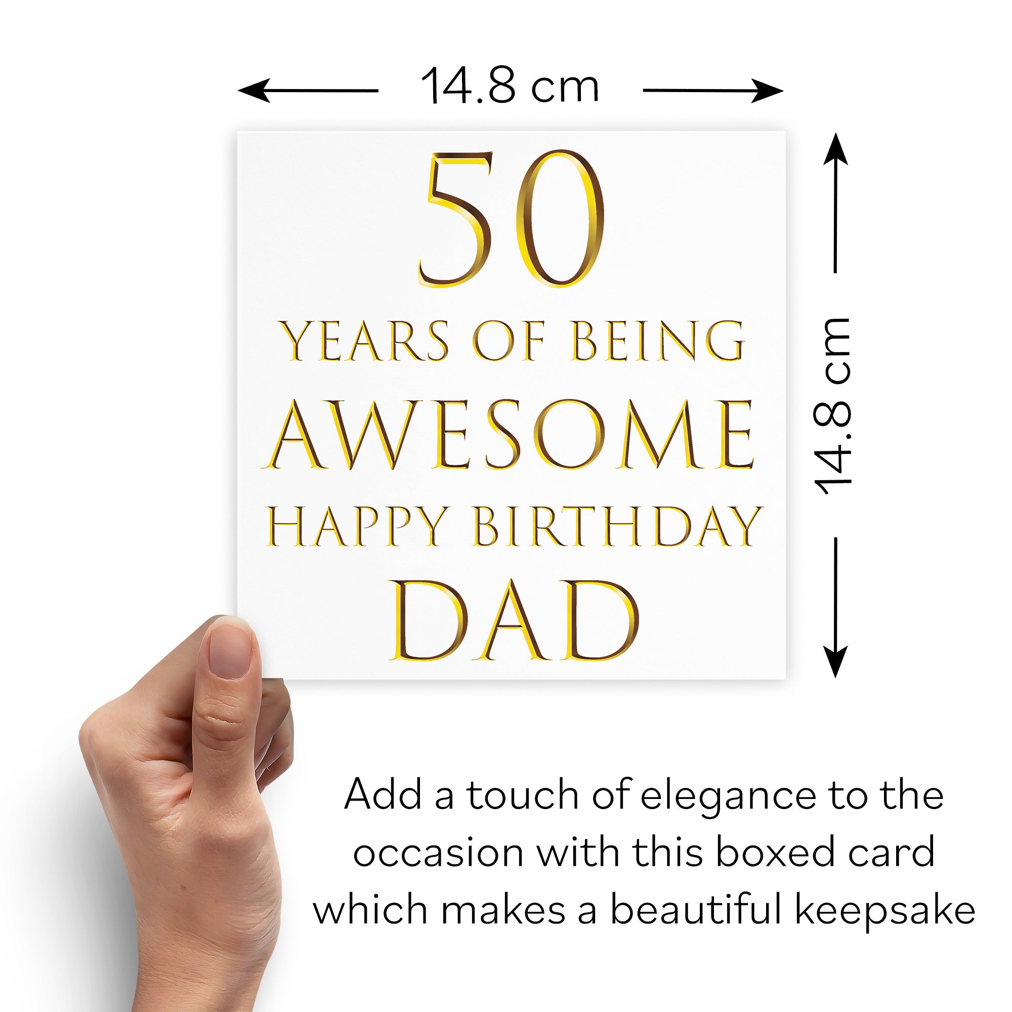 Boxed Dad 50th Birthday Card Awesome Dad Milano - Default Title (B0D4ZPSF5G)