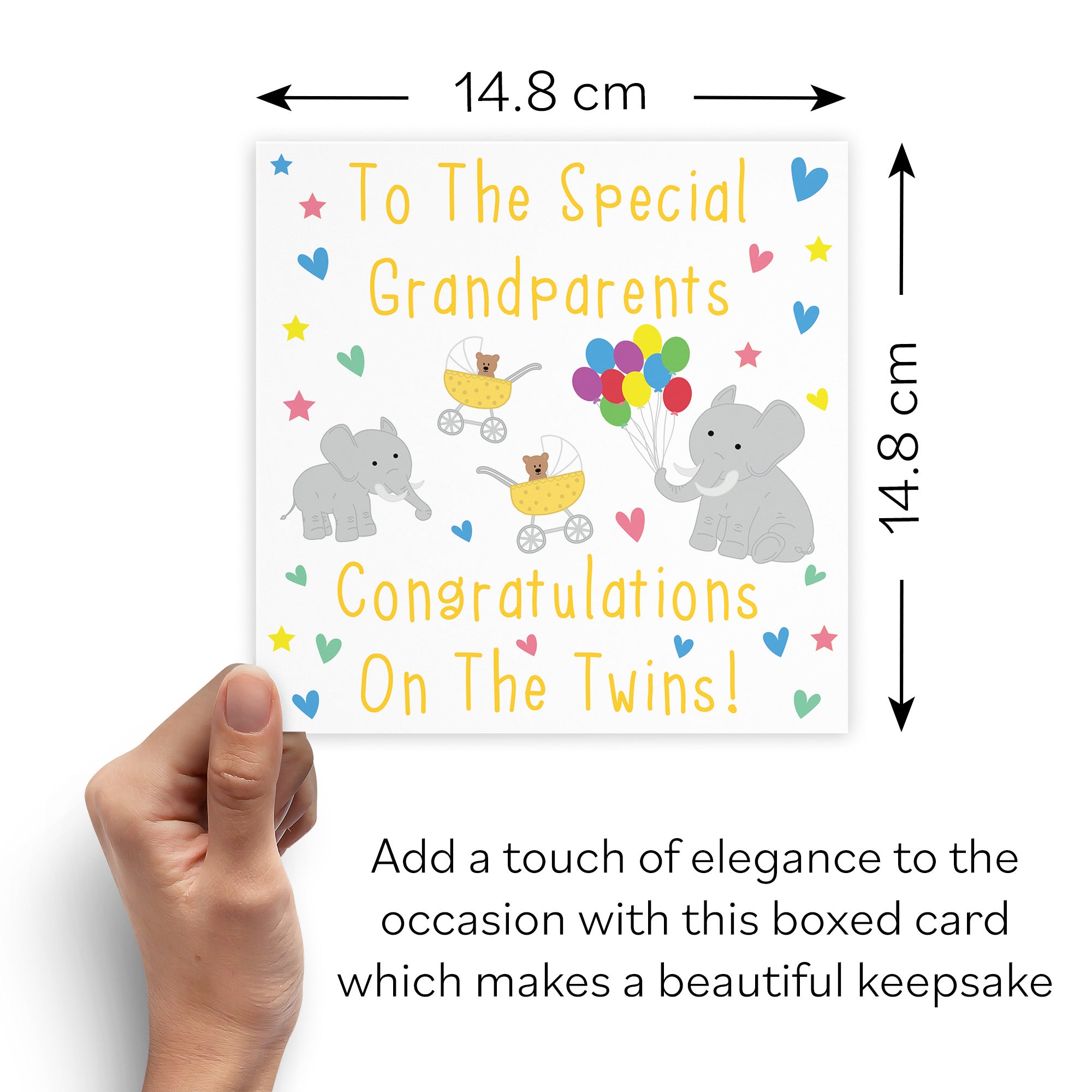 Boxed Congratulations New Baby Twins Card For The Grandparents Iconic - Default Title (B0D4ZQM86G)