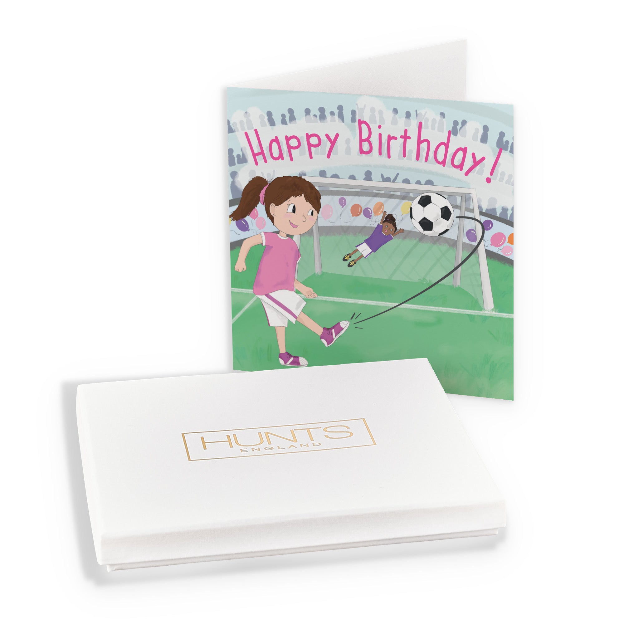 Boxed Girls Football Penalty Birthday Card Adventurers - Default Title (B0D4ZR2X96)