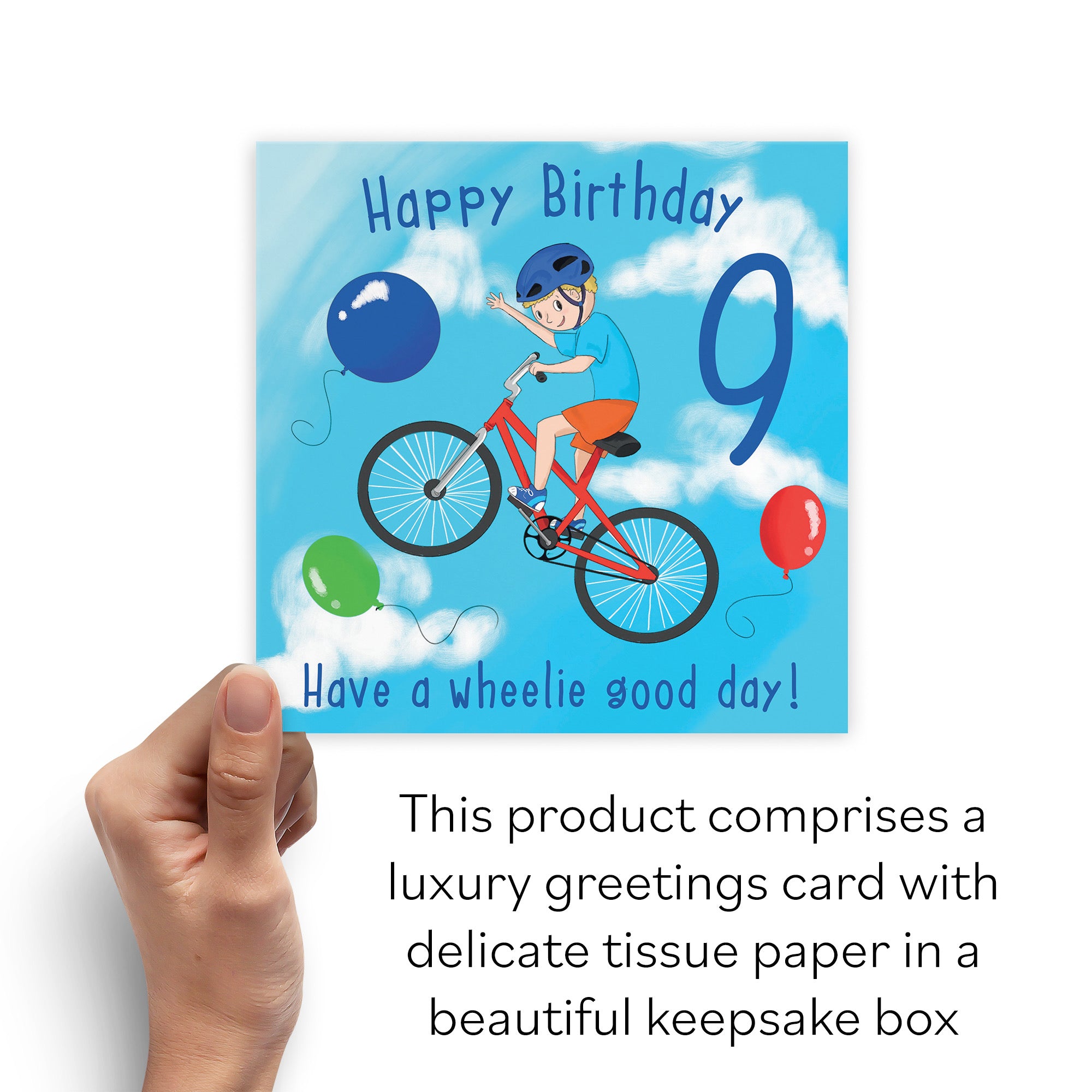 Boxed 9th Birthday Card BMX Bike Adventurers - Default Title (B0D4ZW277P)