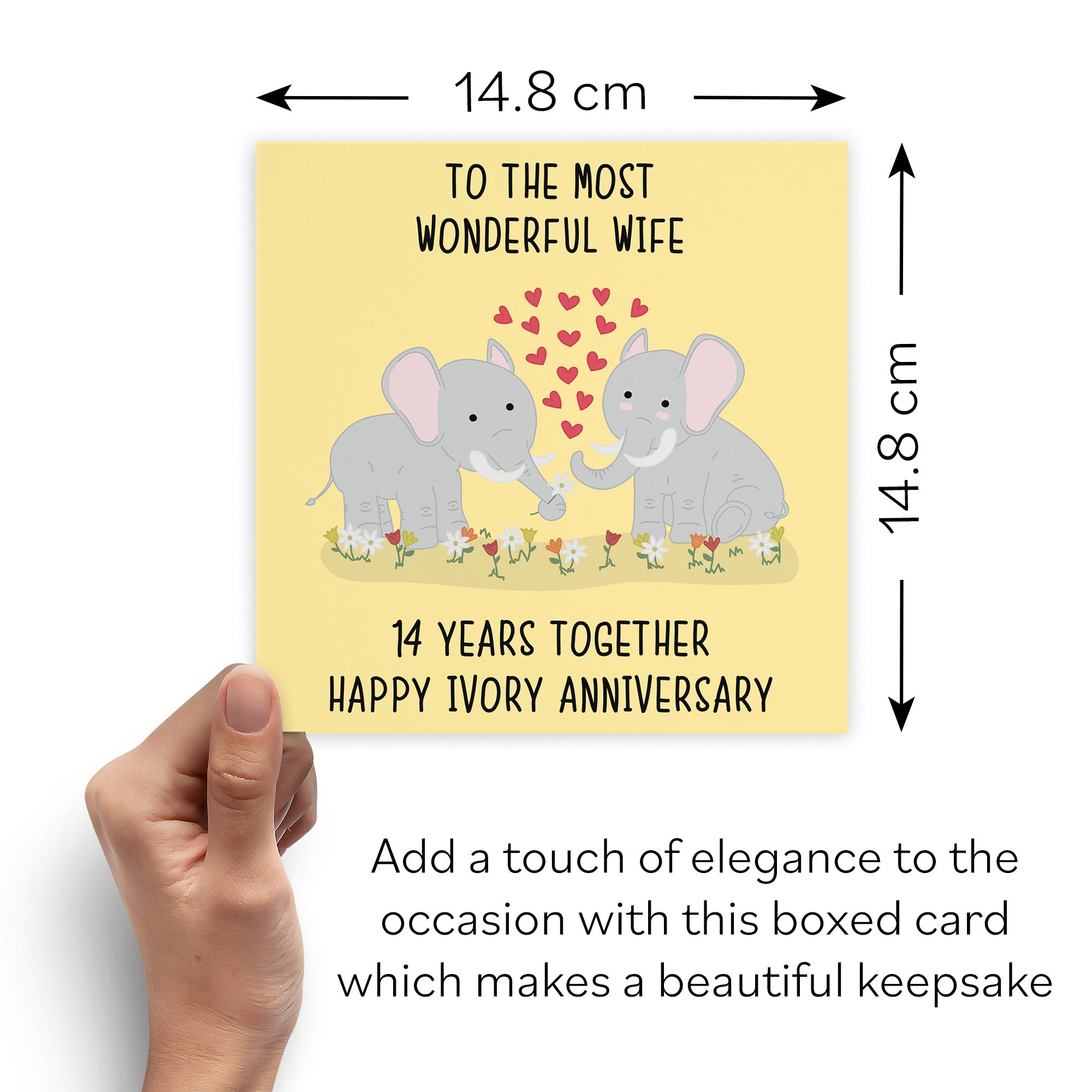 Boxed 14th Wife Anniversary Card Iconic - Default Title (B0D4ZW9DG8)