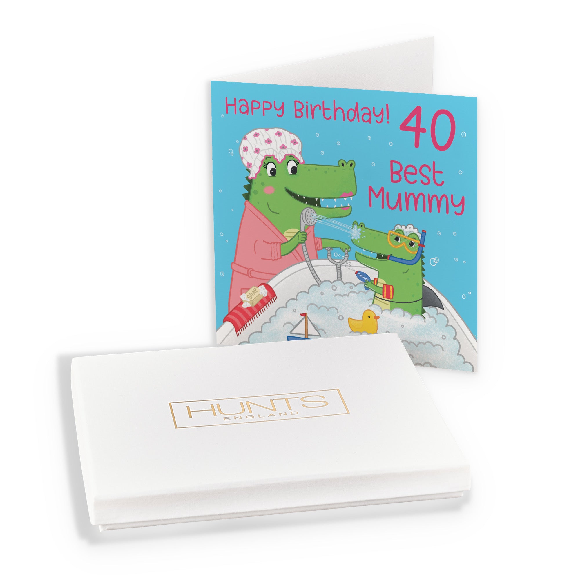 Boxed 40th Mummy Crocodile Birthday Card Imagination - Default Title (B0D4ZXLNSP)