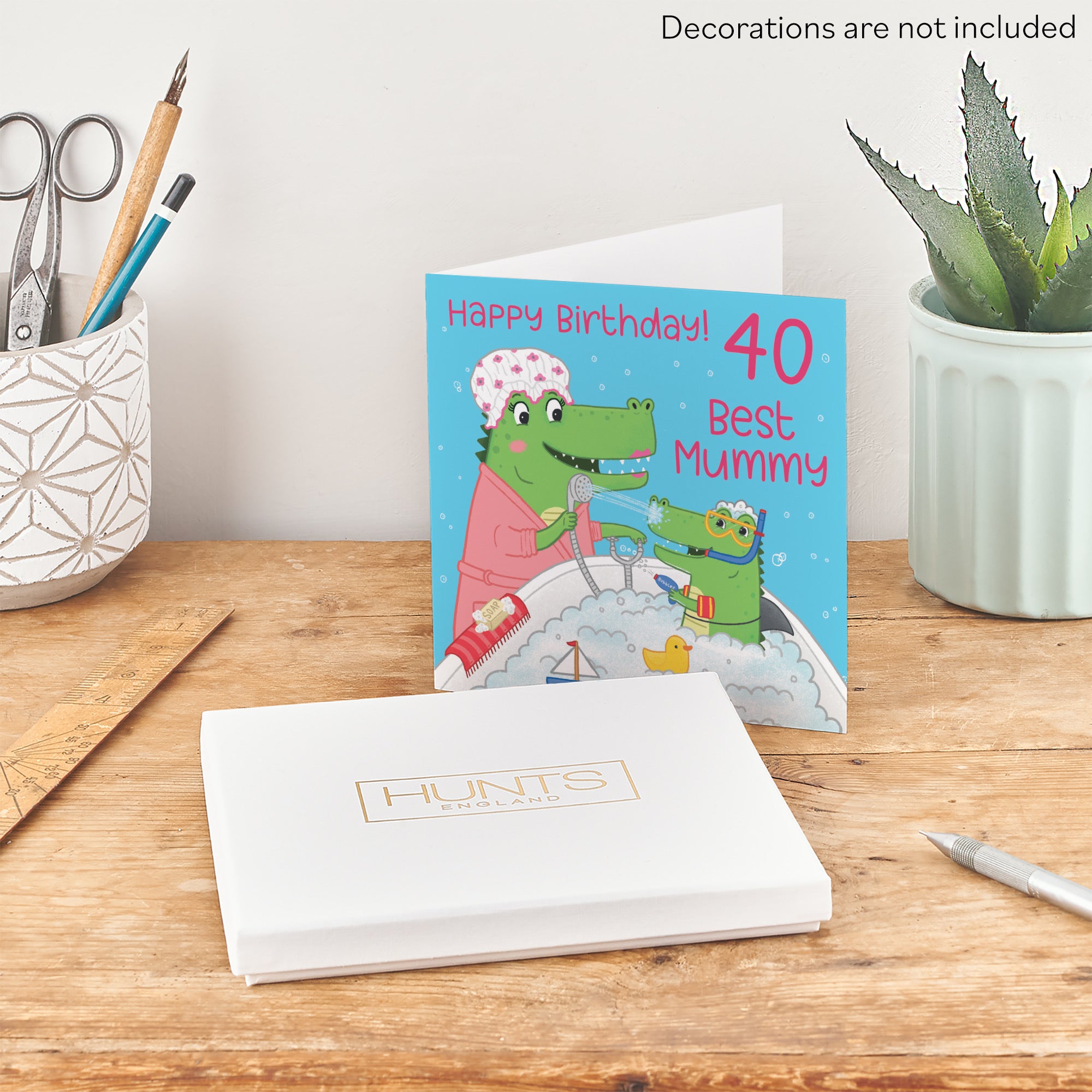 Boxed 40th Mummy Crocodile Birthday Card Imagination - Default Title (B0D4ZXLNSP)