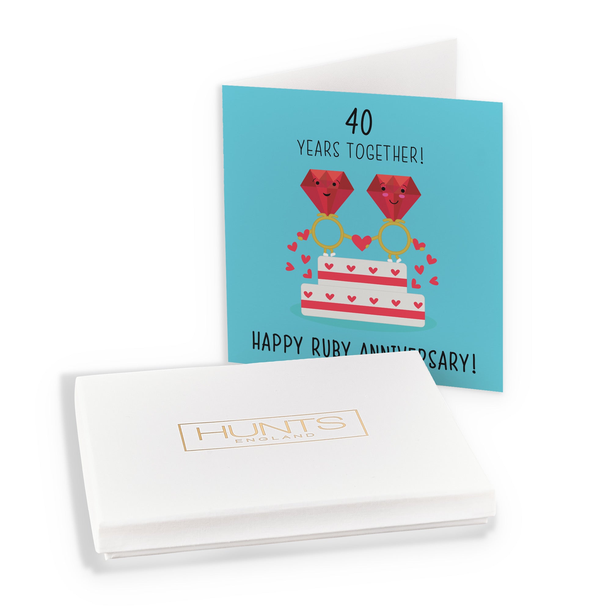 Boxed 40th Ruby Anniversary Card Cake Iconic - Default Title (B0D4ZXX5SG)