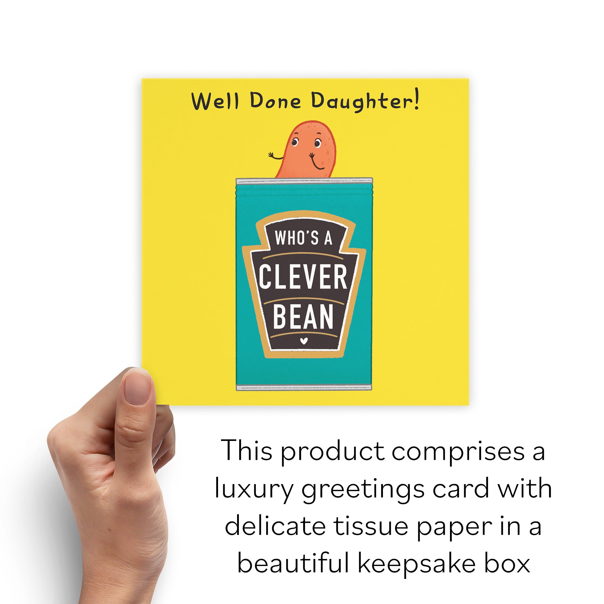 Boxed Daughter Clever Bean Well Done Card Iconic - Default Title (B0D5117YM8)