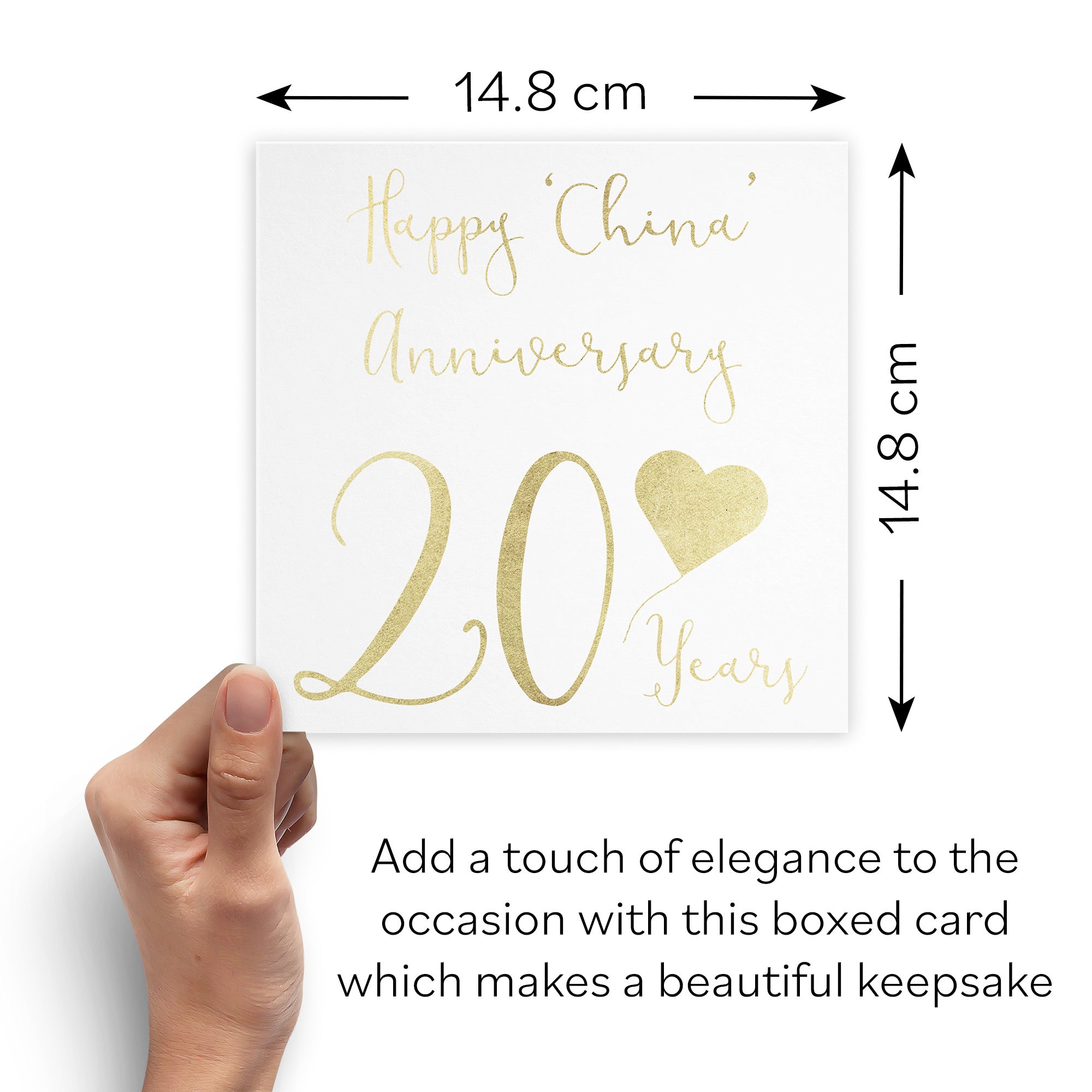 Boxed 20th Anniversary Card Foil Heart - Default Title (B0D5119C5V)